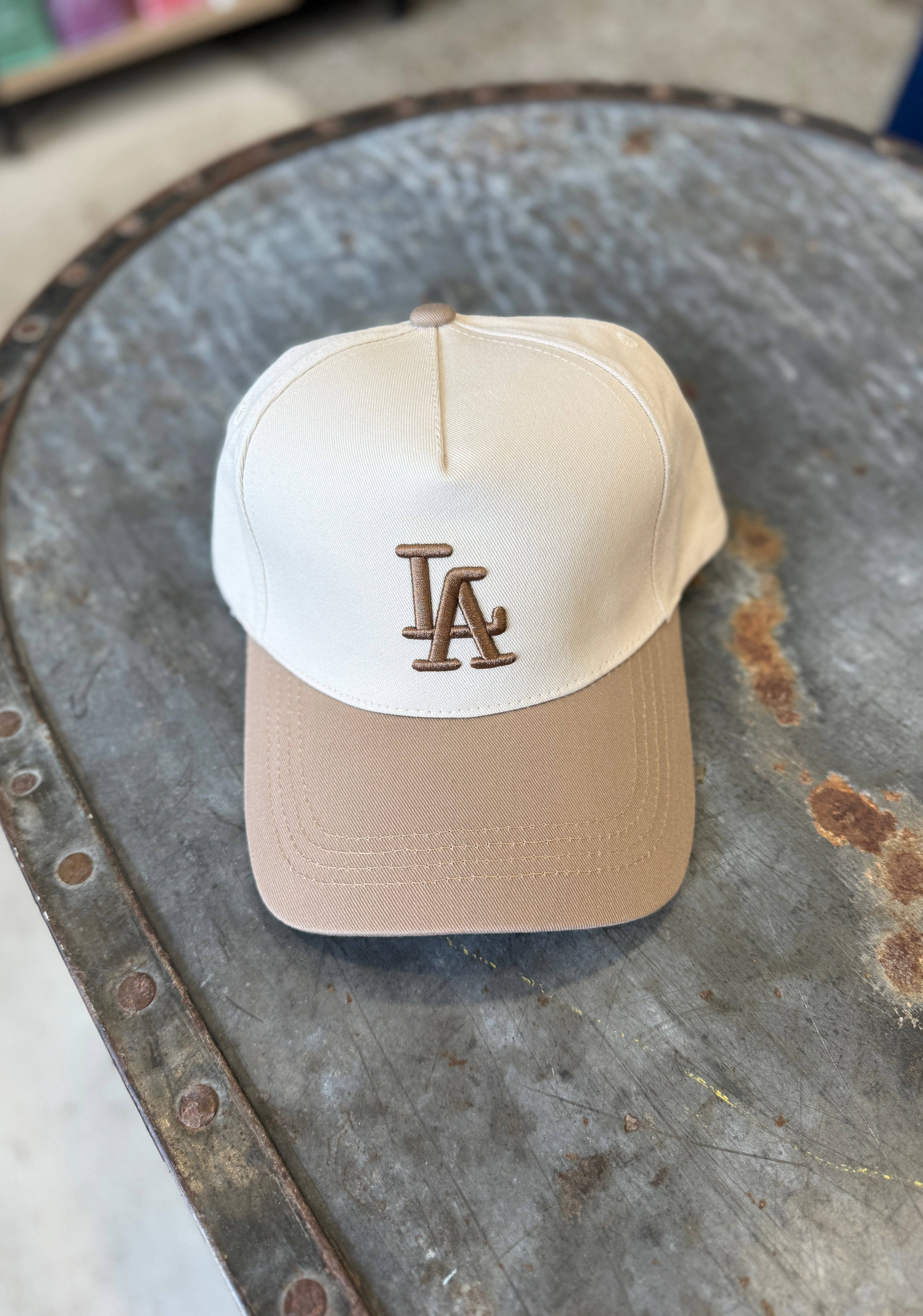 LA Baseball Hat-Hats-Zenana-The Silo Boutique, Women's Fashion Boutique Located in Warren and Grand Forks North Dakota
