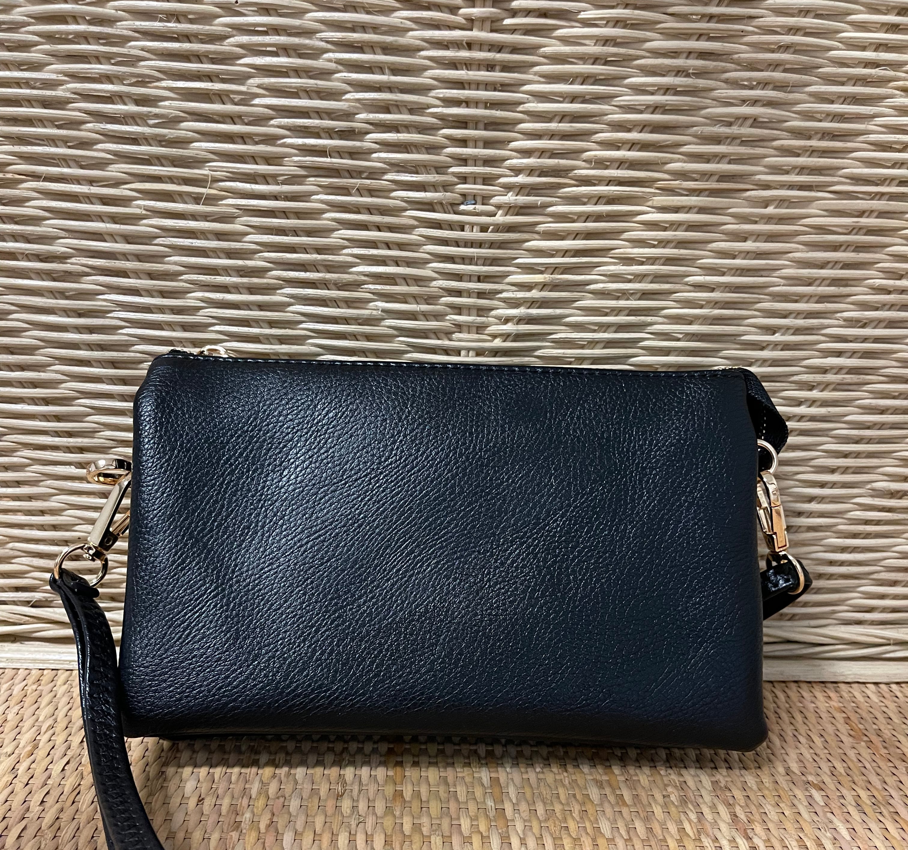 Riley 3 Compartment Crossbody/Wristlet-Crossbody Purses-Jen and Co-The Silo Boutique, Women's Fashion Boutique Located in Warren and Grand Forks North Dakota