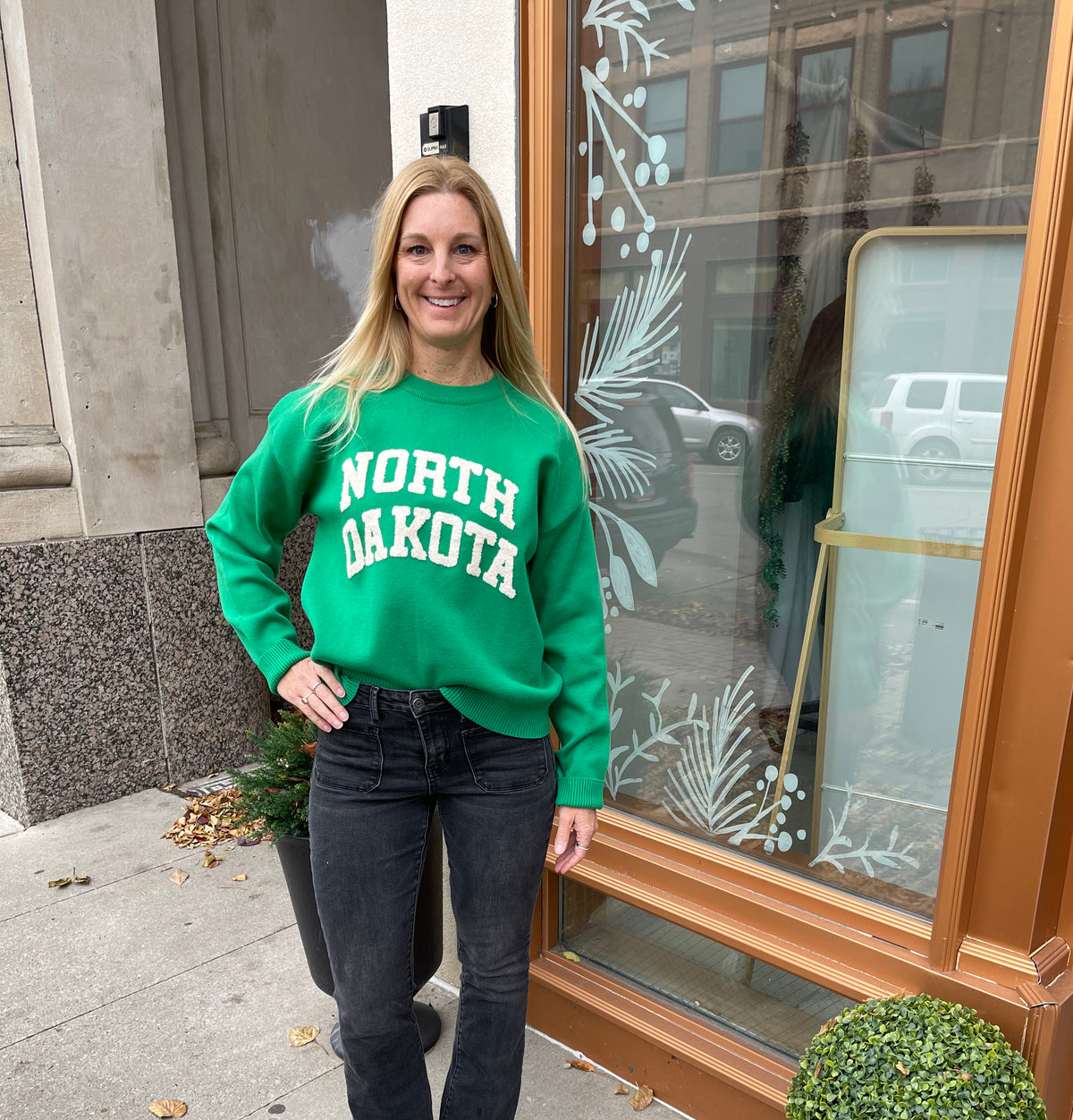 North Dakota Pom Sweater-Sweaters-Leia-The Silo Boutique, Women's Fashion Boutique Located in Warren and Grand Forks North Dakota