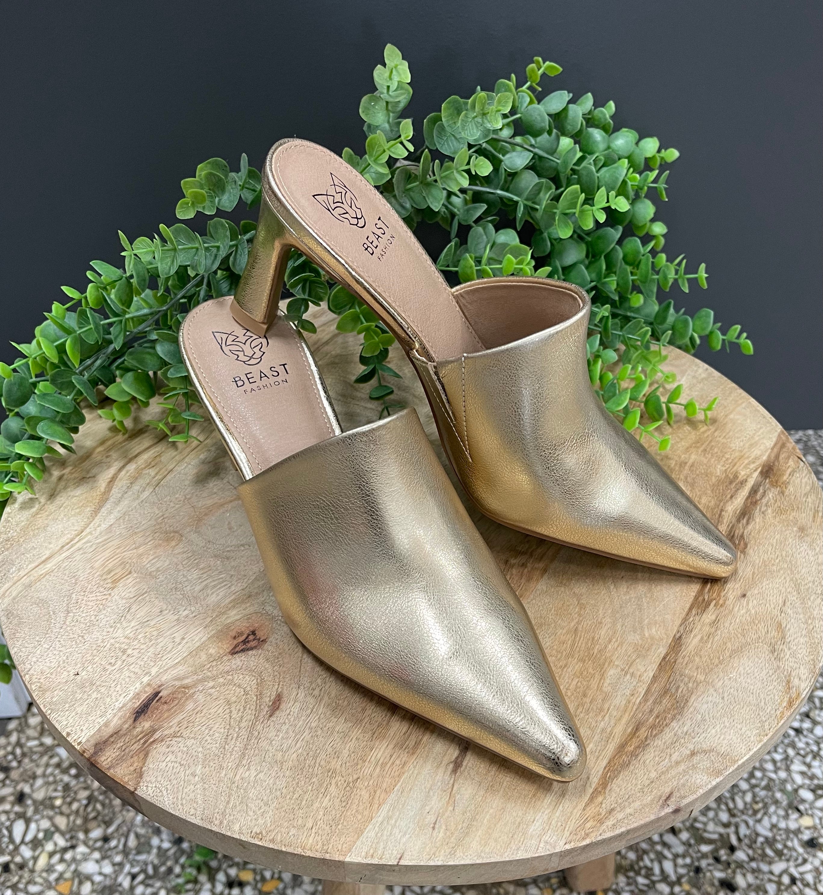 Beast Gold Trinee Mule-Mules-Beast-The Silo Boutique, Women's Fashion Boutique Located in Warren and Grand Forks North Dakota