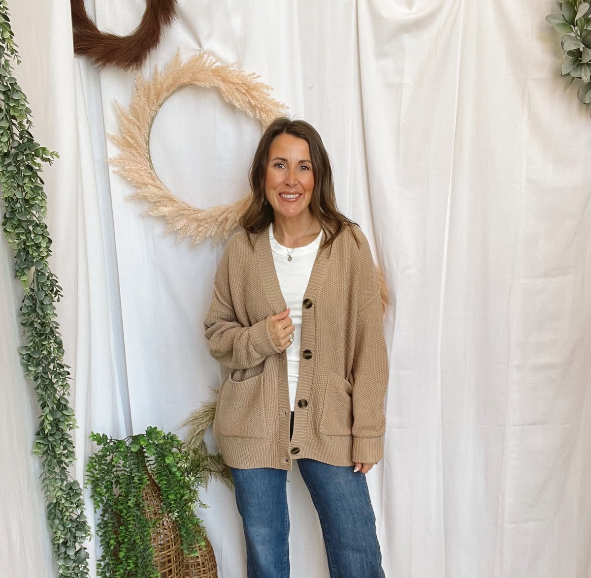 Callie Knit Cardigan-Taupe-Cardigans-hyfve-The Silo Boutique, Women's Fashion Boutique Located in Warren and Grand Forks North Dakota