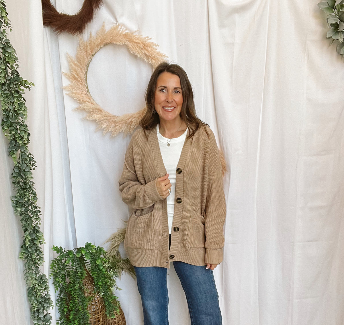Callie Knit Cardigan-Taupe-Cardigans-hyfve-The Silo Boutique, Women's Fashion Boutique Located in Warren and Grand Forks North Dakota