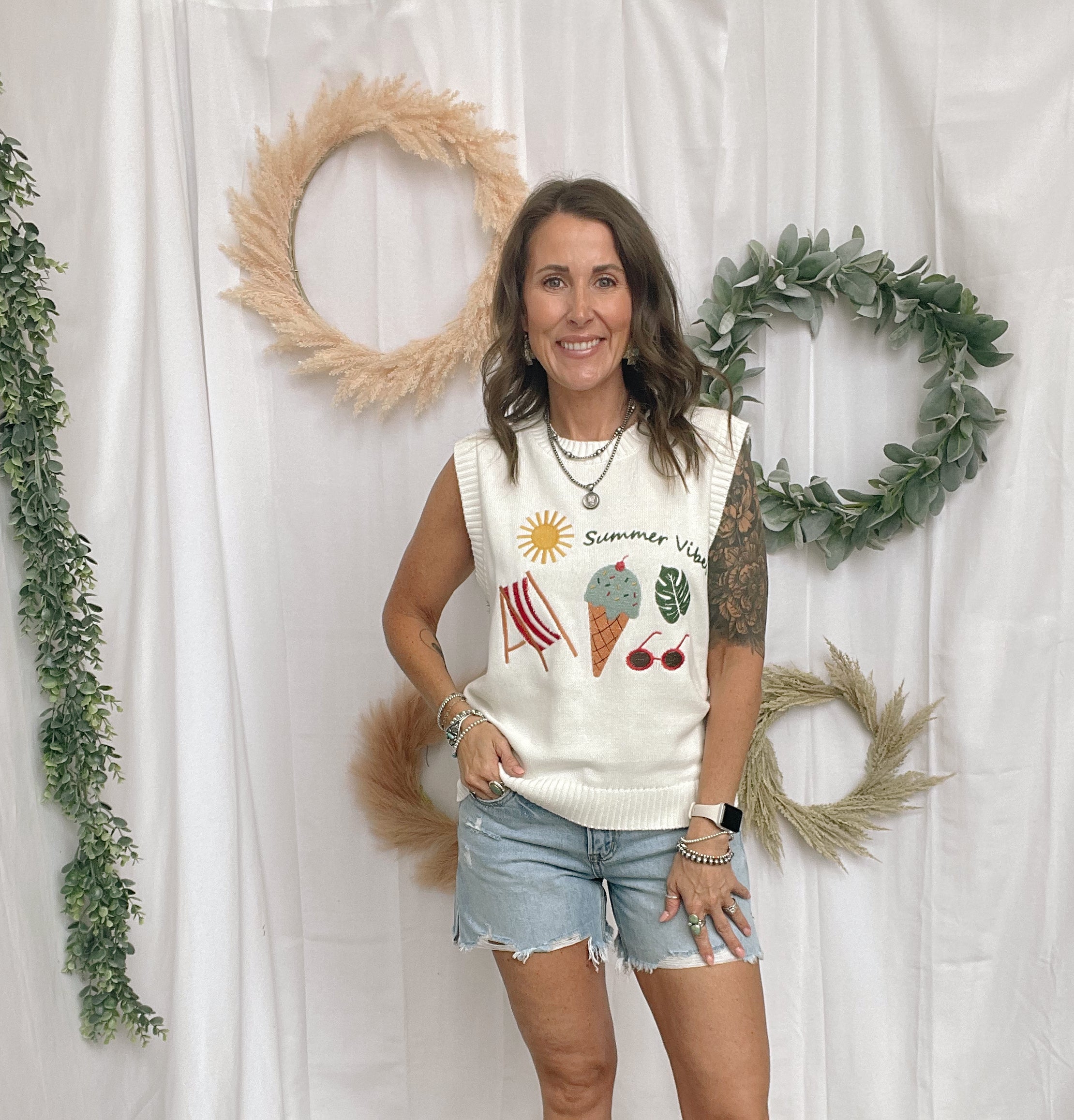 All Things Summer Tank Vest-Tank Tops-anniewear-The Silo Boutique, Women's Fashion Boutique Located in Warren and Grand Forks North Dakota