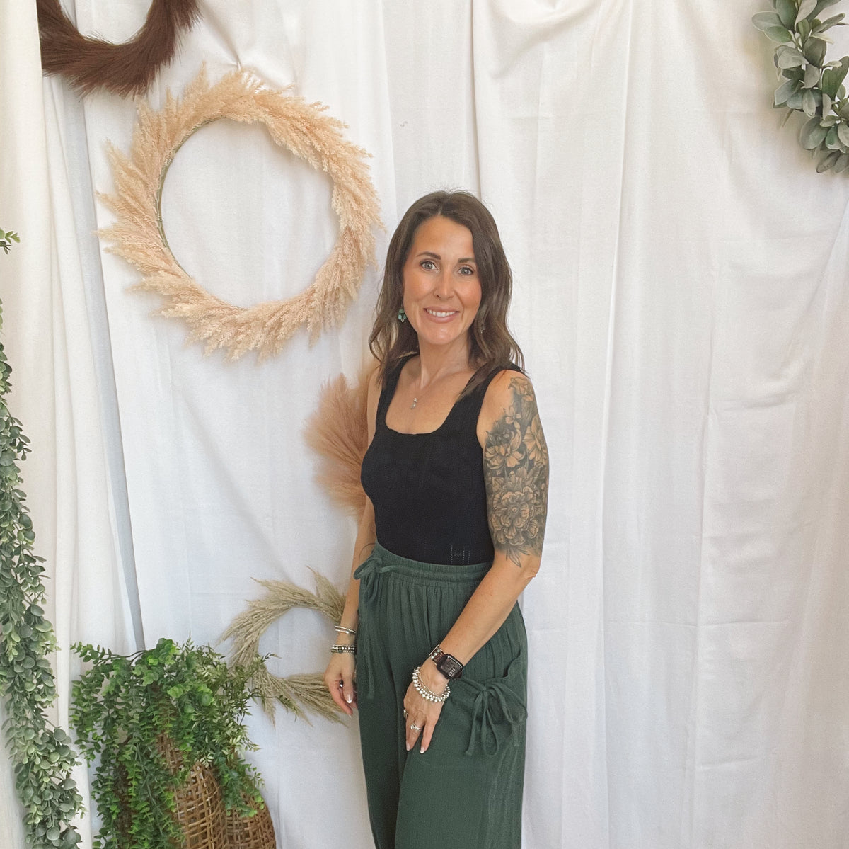 Jane Vintage Gauze Pants-Jade-Pants-jade by jane-The Silo Boutique, Women's Fashion Boutique Located in Warren and Grand Forks North Dakota