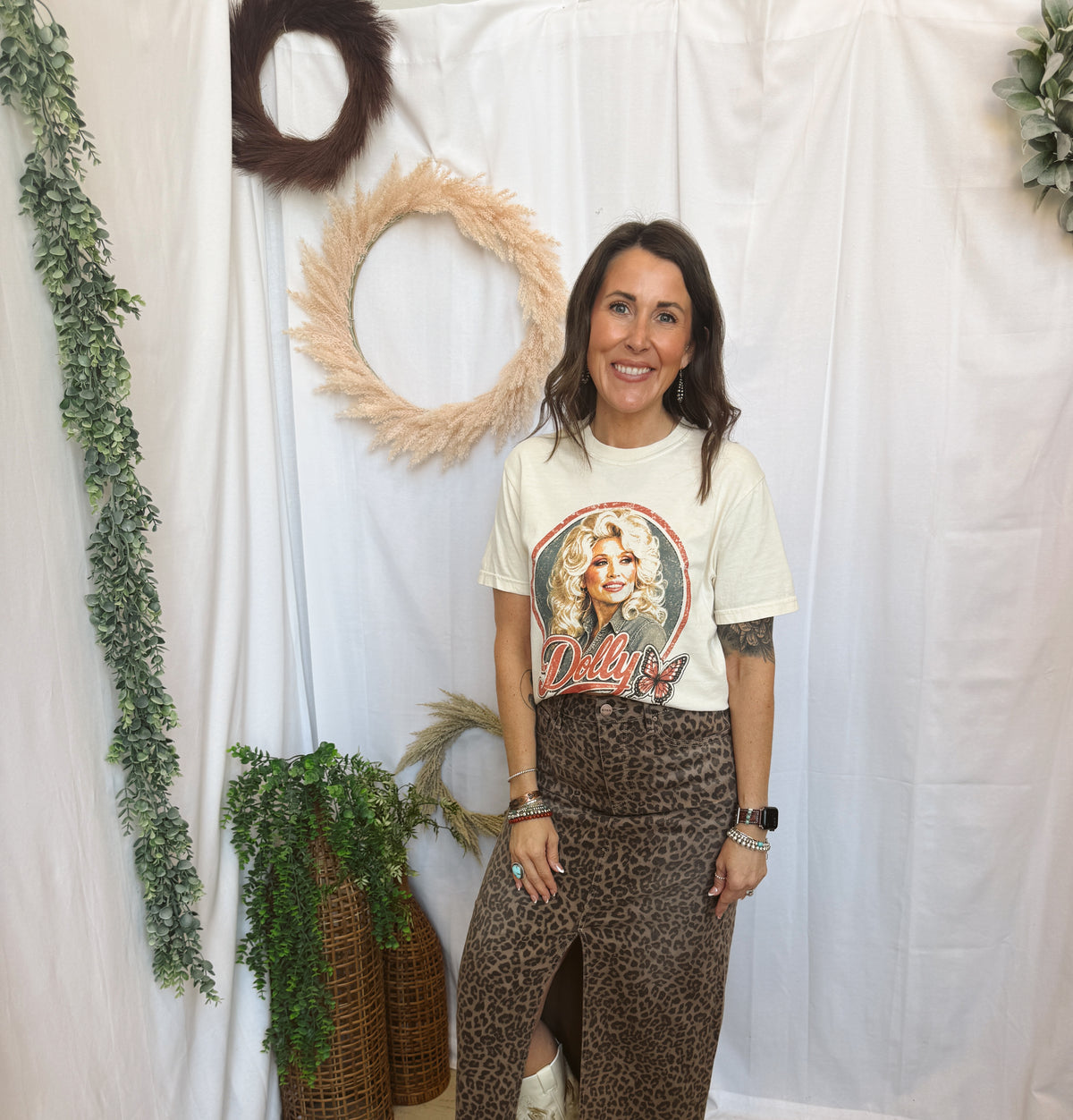 Risen Leopard Skirt-Skirts-risen-The Silo Boutique, Women's Fashion Boutique Located in Warren and Grand Forks North Dakota