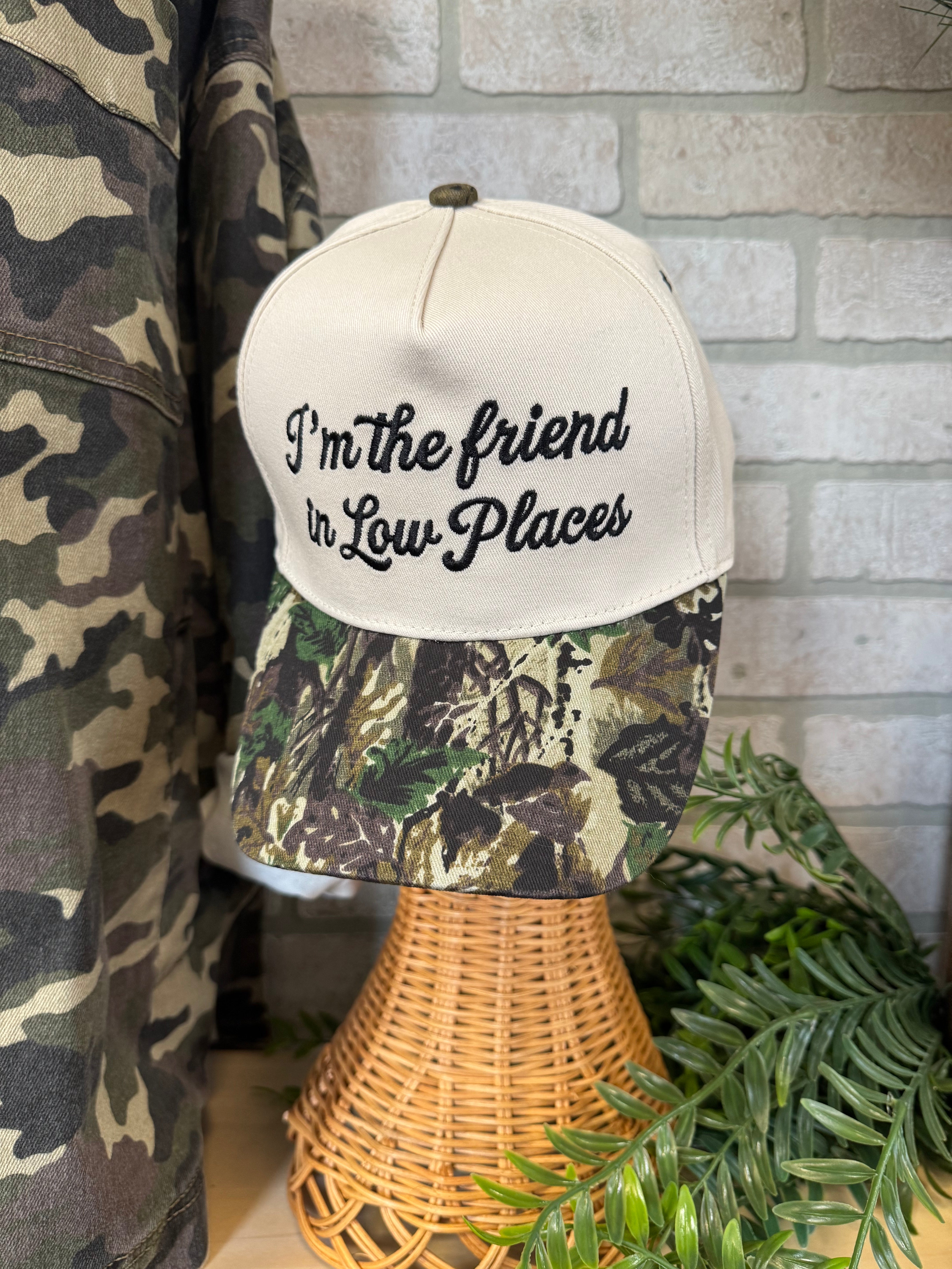 Zen I'm the Friend Low Places Hat-Camo-Hats-Zenana-The Silo Boutique, Women's Fashion Boutique Located in Warren and Grand Forks North Dakota