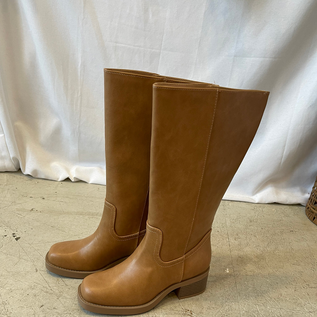 Soda Belvin Boot-Tan-Sandals-soda-The Silo Boutique, Women's Fashion Boutique Located in Warren and Grand Forks North Dakota
