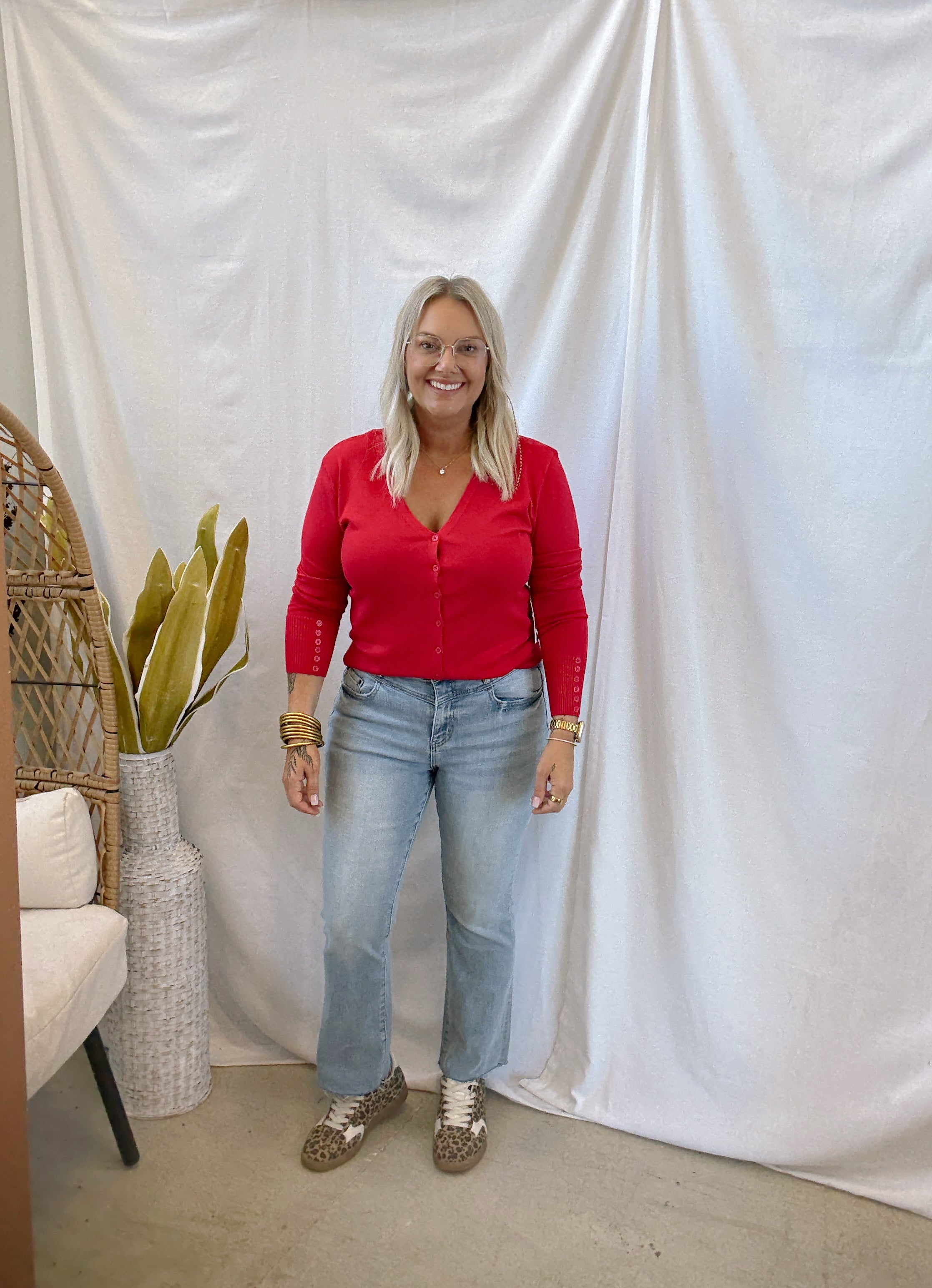 V Neck Cardigan Sweater-Final sale-Cardigans-cielo-The Silo Boutique, Women's Fashion Boutique Located in Warren and Grand Forks North Dakota