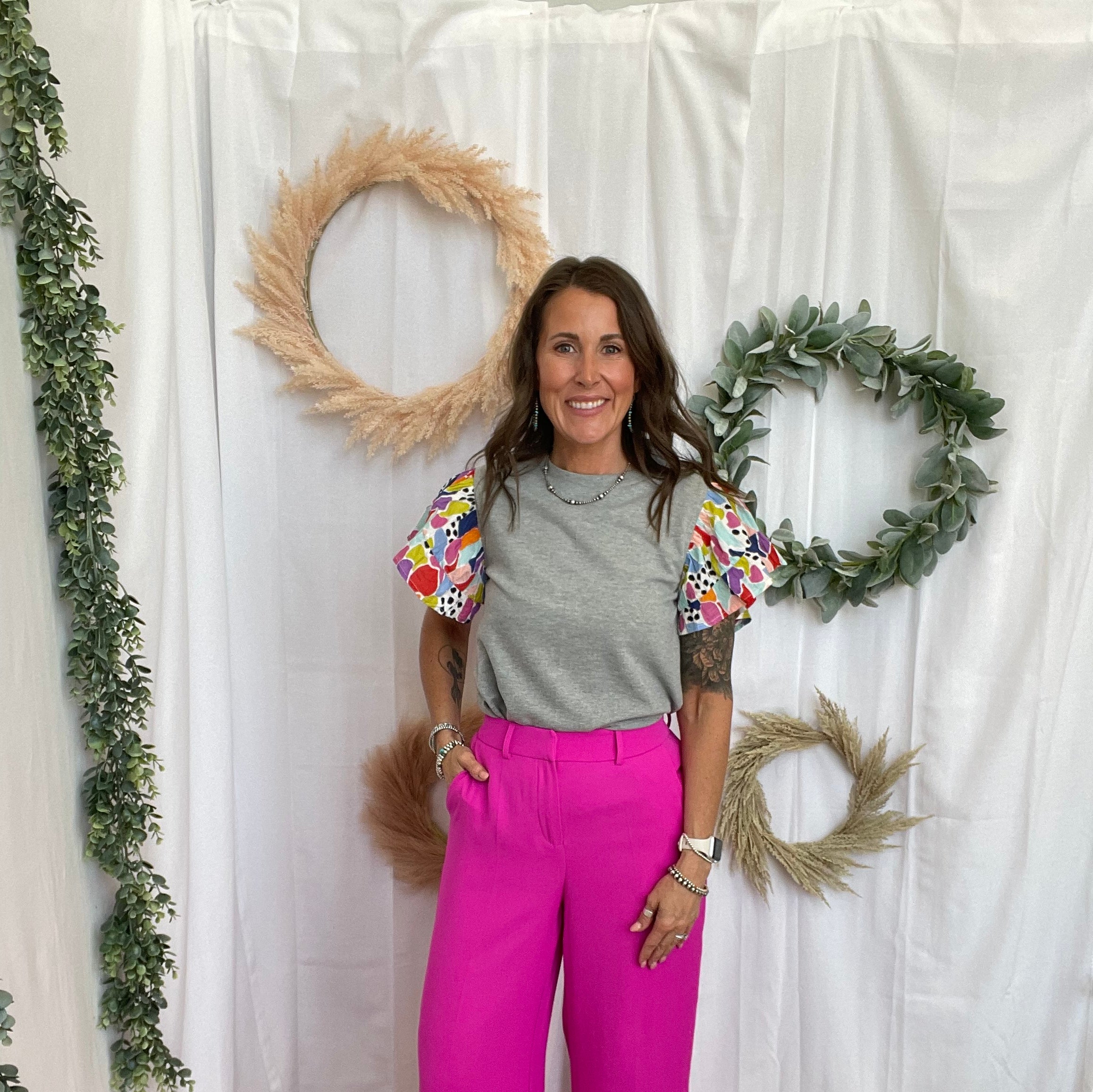 Skies Trouser Pants-Pink-Pants-skies are blue-The Silo Boutique, Women's Fashion Boutique Located in Warren and Grand Forks North Dakota