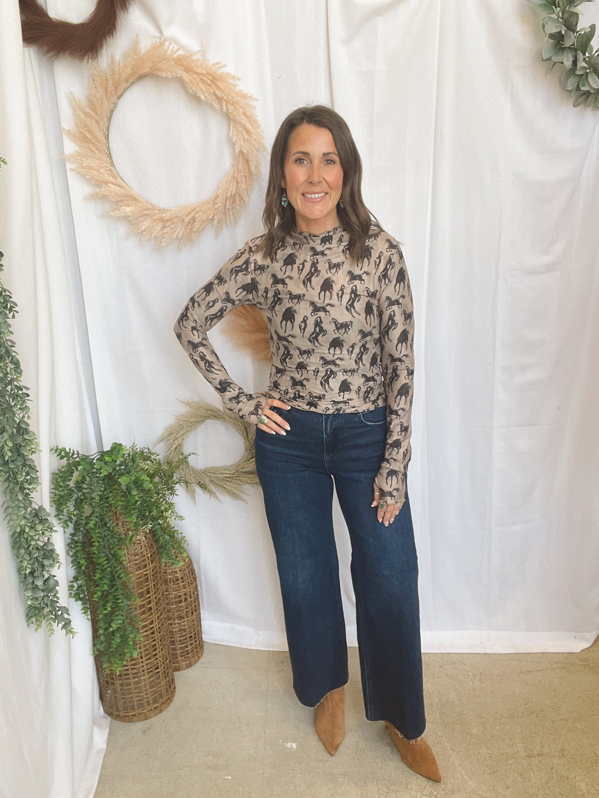Risen Erika Wide Leg Ankle Jeans-Jeans-risen-The Silo Boutique, Women's Fashion Boutique Located in Warren and Grand Forks North Dakota