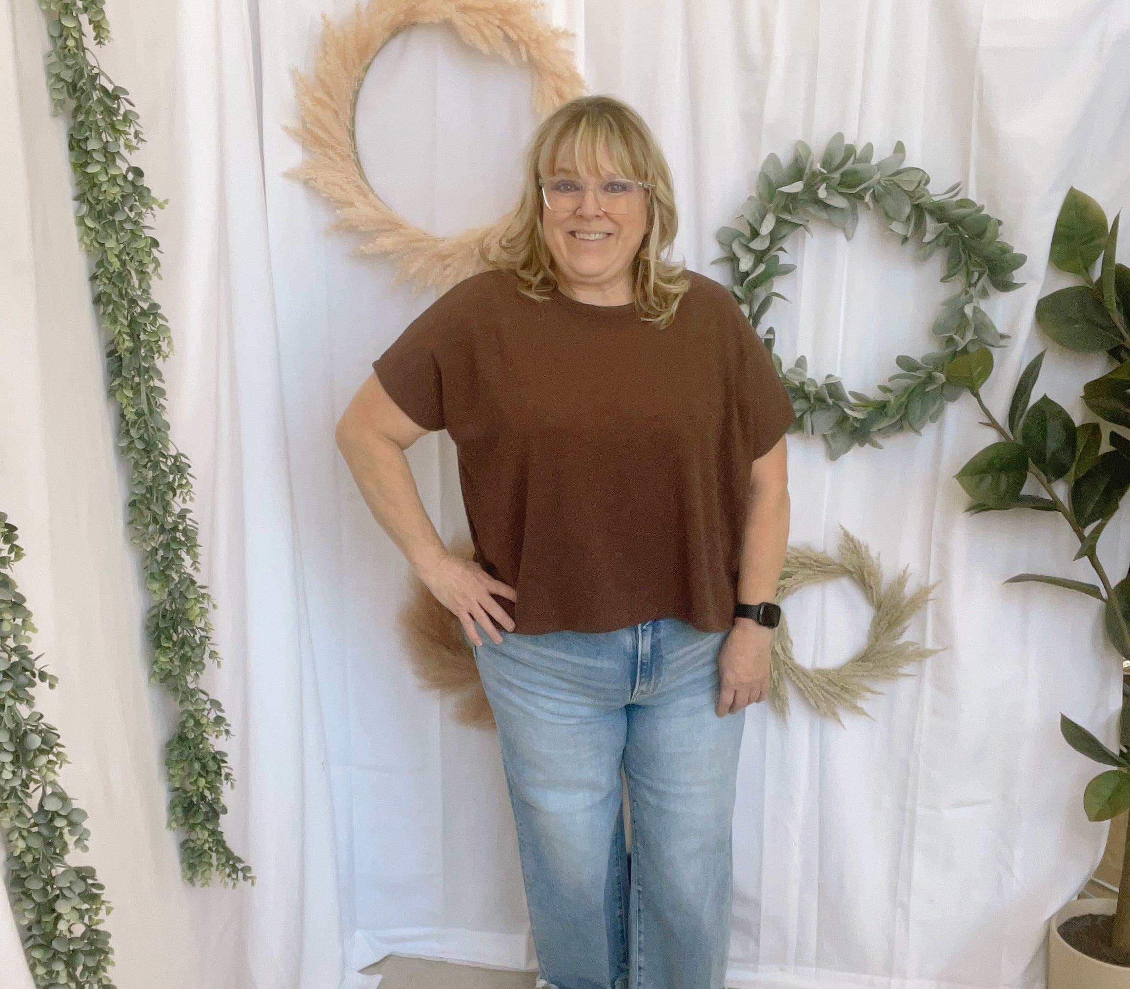 Julie Slub Oversized Tee-Short Sleeve Tops-Zenana-The Silo Boutique, Women's Fashion Boutique Located in Warren and Grand Forks North Dakota