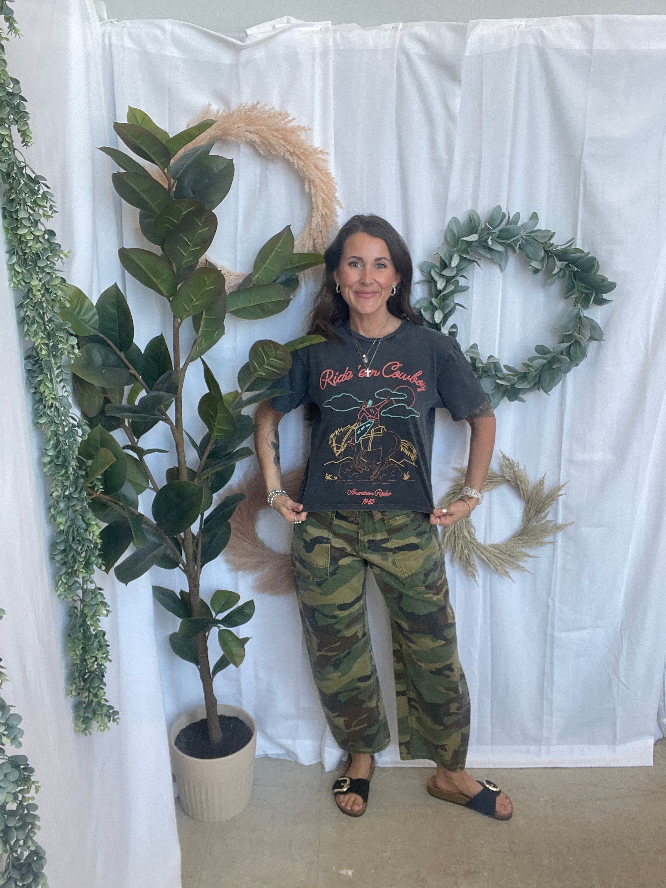 Puff Ride Em Graphic Tee-Graphic Tees-zutter-The Silo Boutique, Women's Fashion Boutique Located in Warren and Grand Forks North Dakota