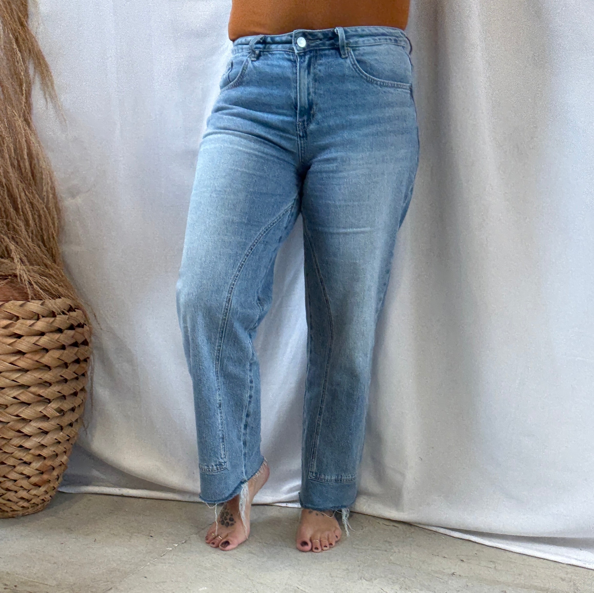 Mica Blue Lava Straight Leg Jeans-Jeans-mica-The Silo Boutique, Women's Fashion Boutique Located in Warren and Grand Forks North Dakota
