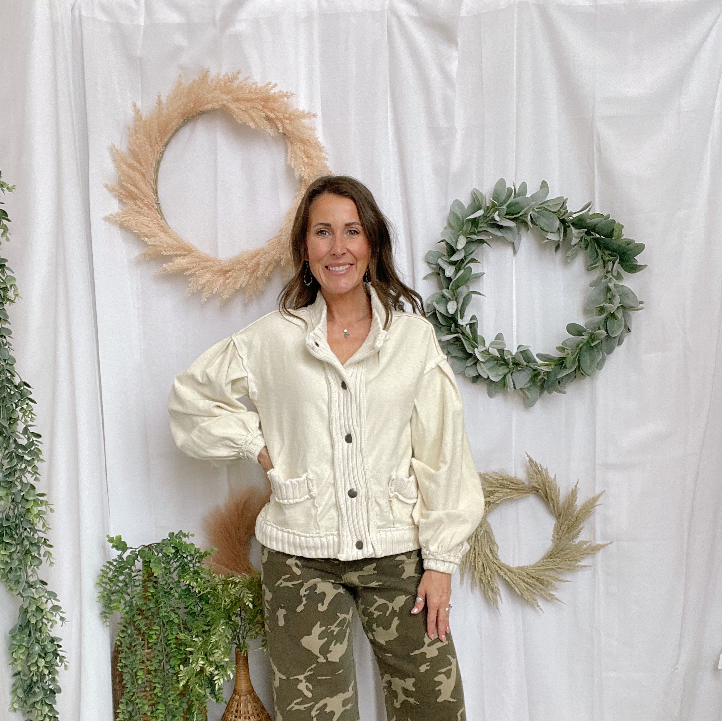 Lov Vintage Cardigan-Cream-Cardigans-lovlov-The Silo Boutique, Women's Fashion Boutique Located in Warren and Grand Forks North Dakota