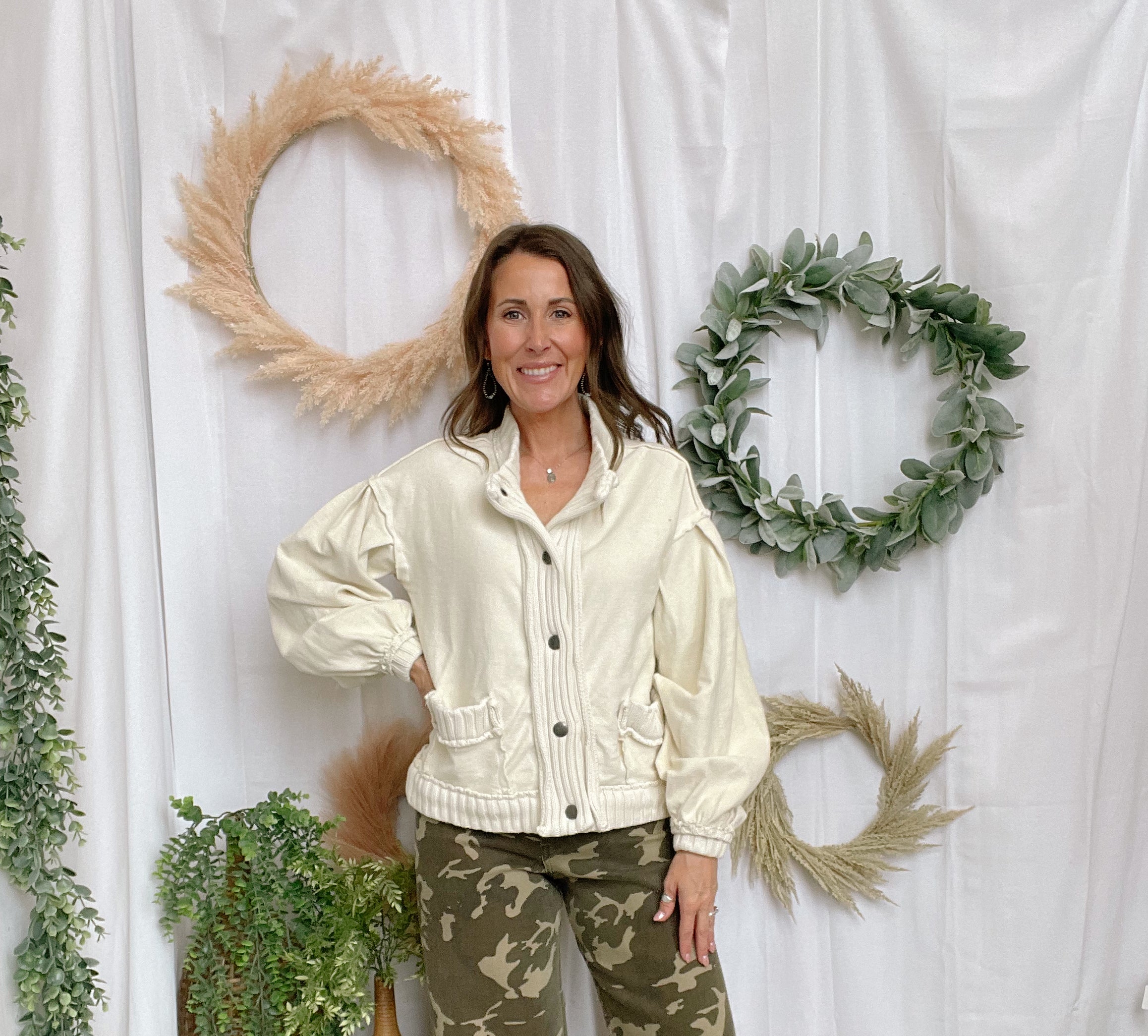 Lov Vintage Cardigan-Cream-Cardigans-lovlov-The Silo Boutique, Women's Fashion Boutique Located in Warren and Grand Forks North Dakota