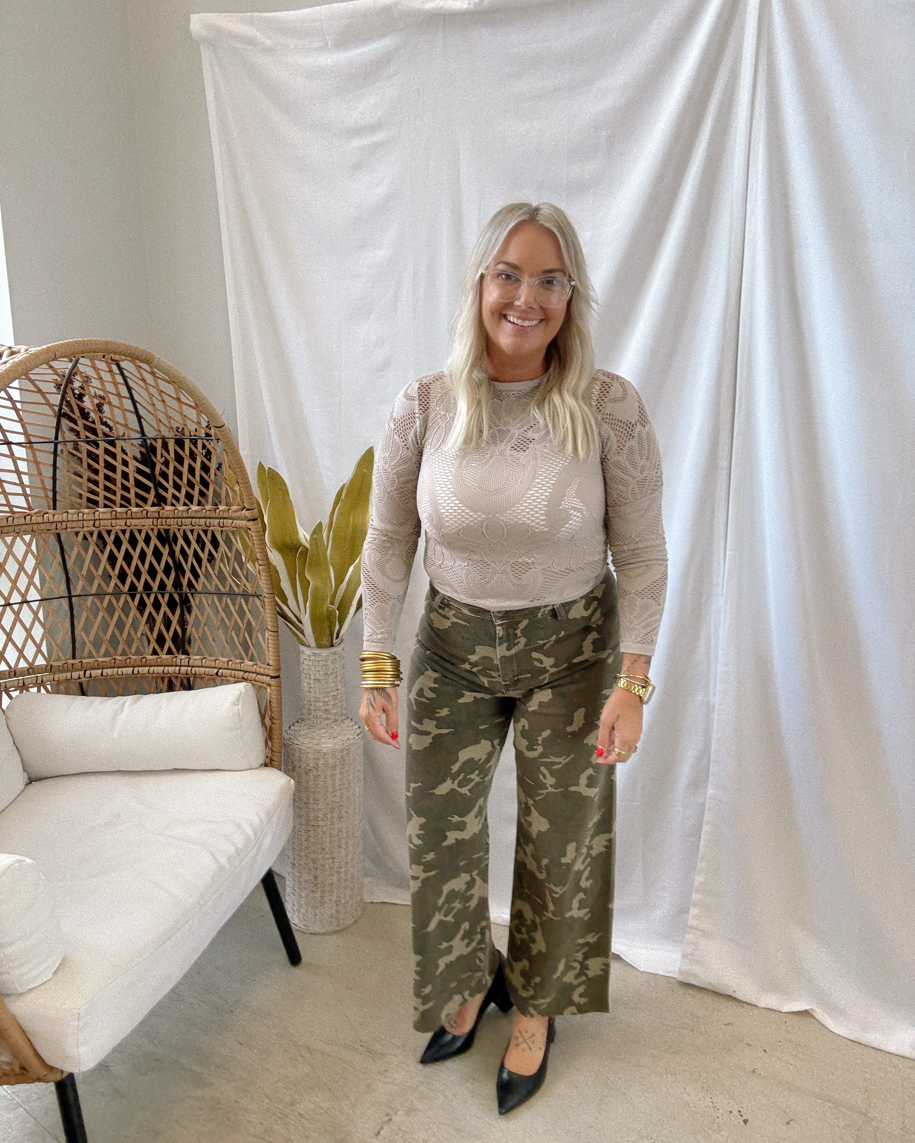 Stretch Camo Pants-Jeans-miou muse-The Silo Boutique, Women's Fashion Boutique Located in Warren and Grand Forks North Dakota