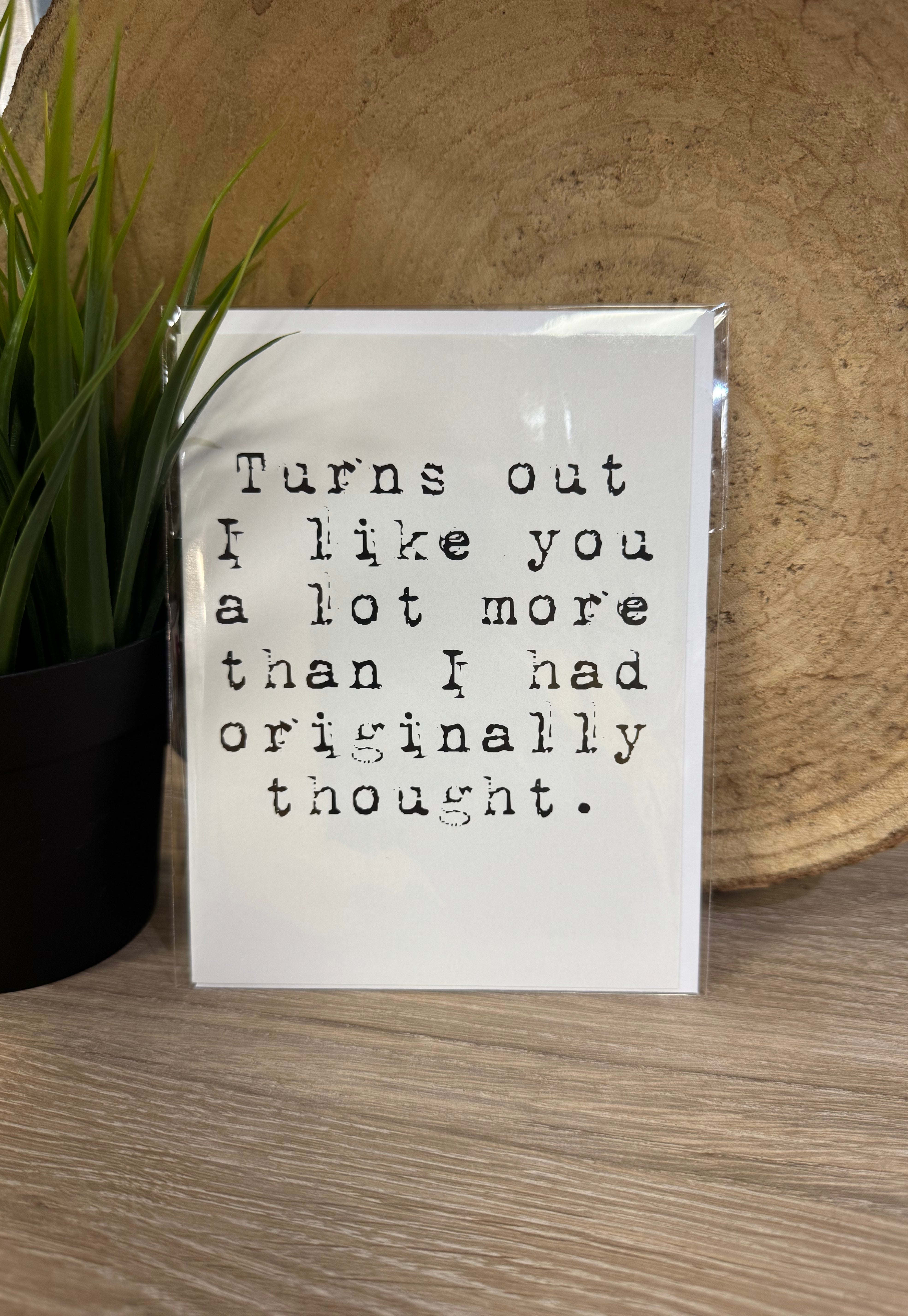 Like You More Greeting Card-Cards-crooked halo-The Silo Boutique, Women's Fashion Boutique Located in Warren and Grand Forks North Dakota