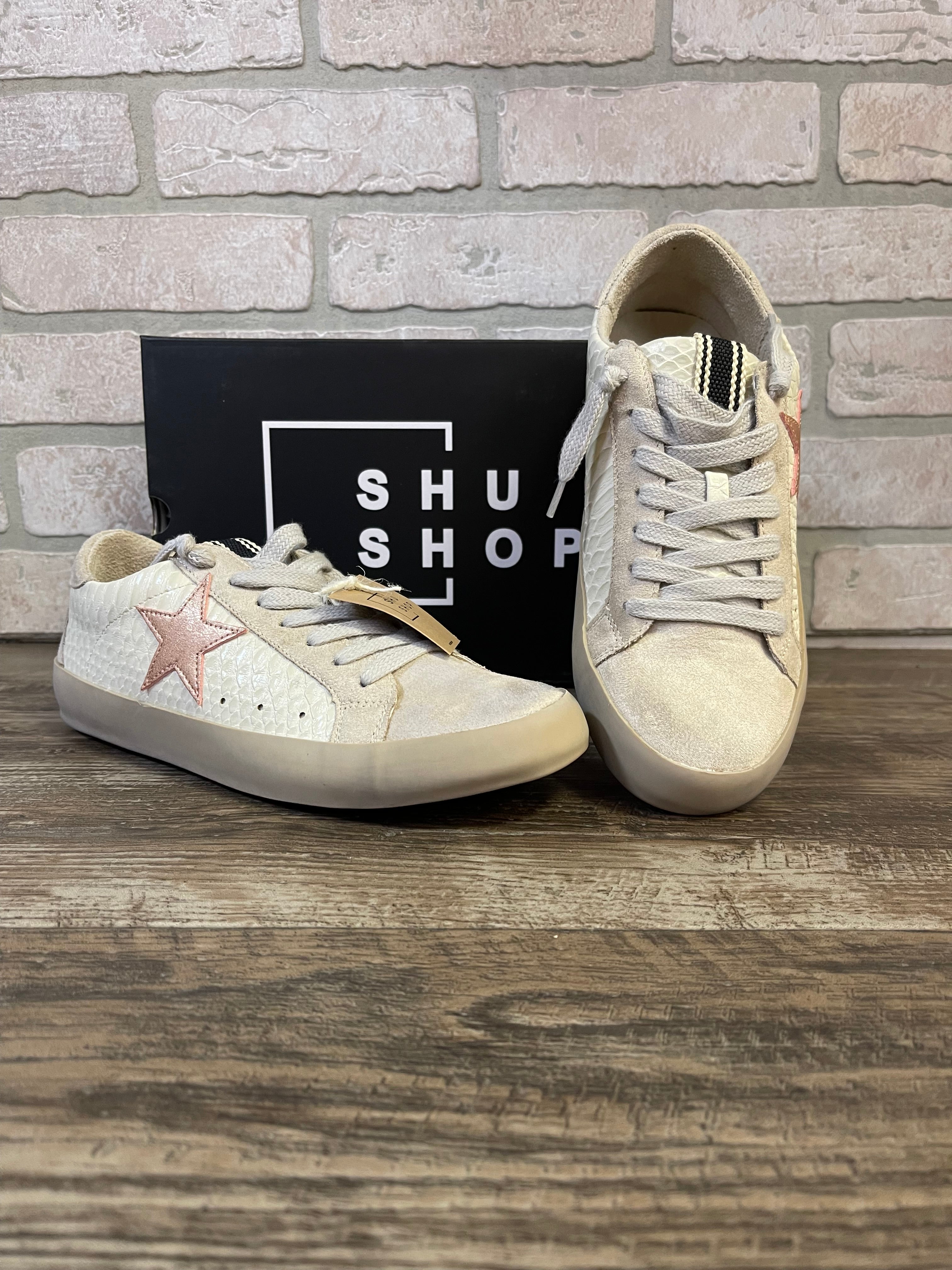 ShuShop Paula Off White Snake Sneaker-Final Sale-Shoes-shushop-The Silo Boutique, Women's Fashion Boutique Located in Warren and Grand Forks North Dakota