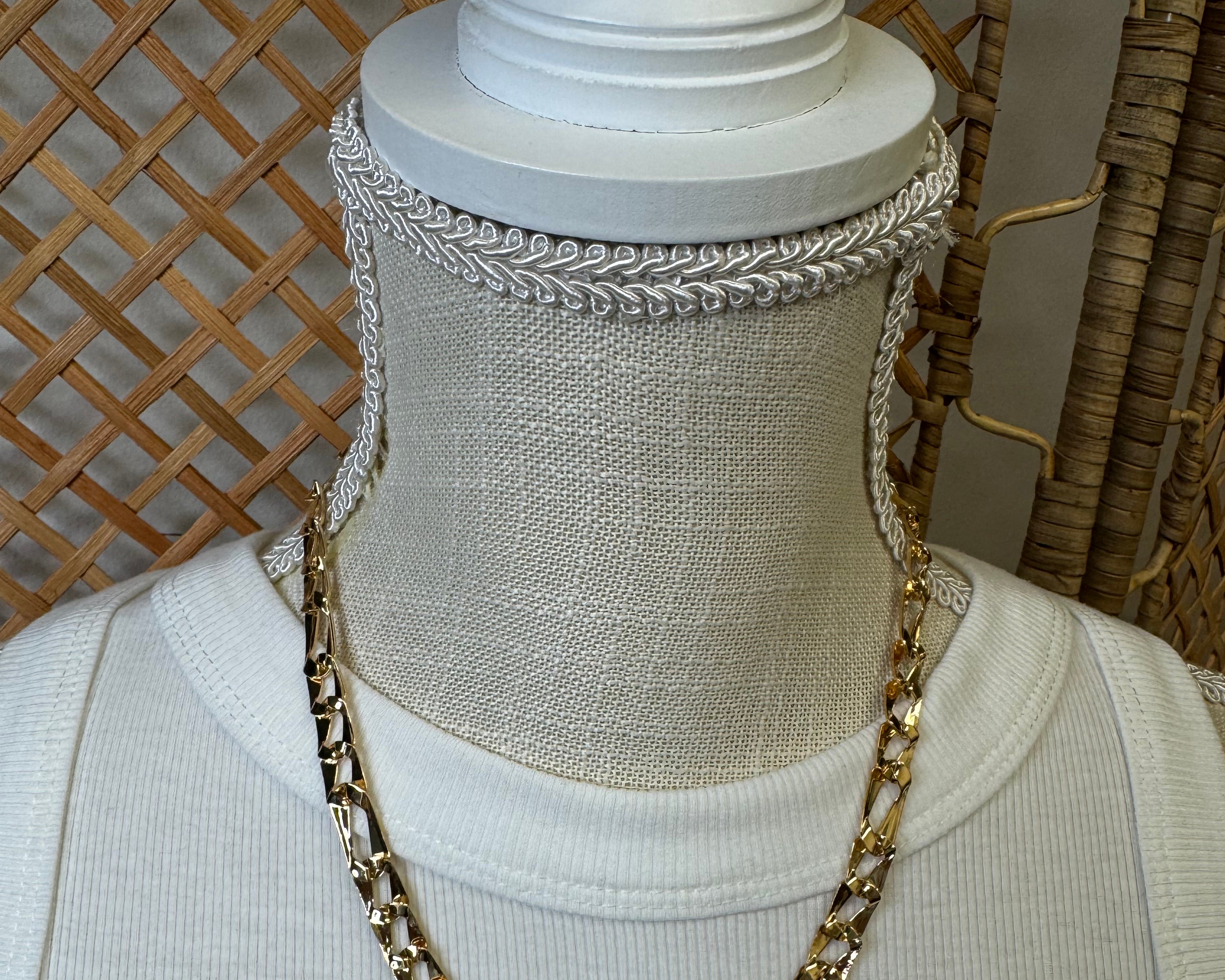 Rectangle Chain Necklace-Necklaces-Fame-The Silo Boutique, Women's Fashion Boutique Located in Warren and Grand Forks North Dakota