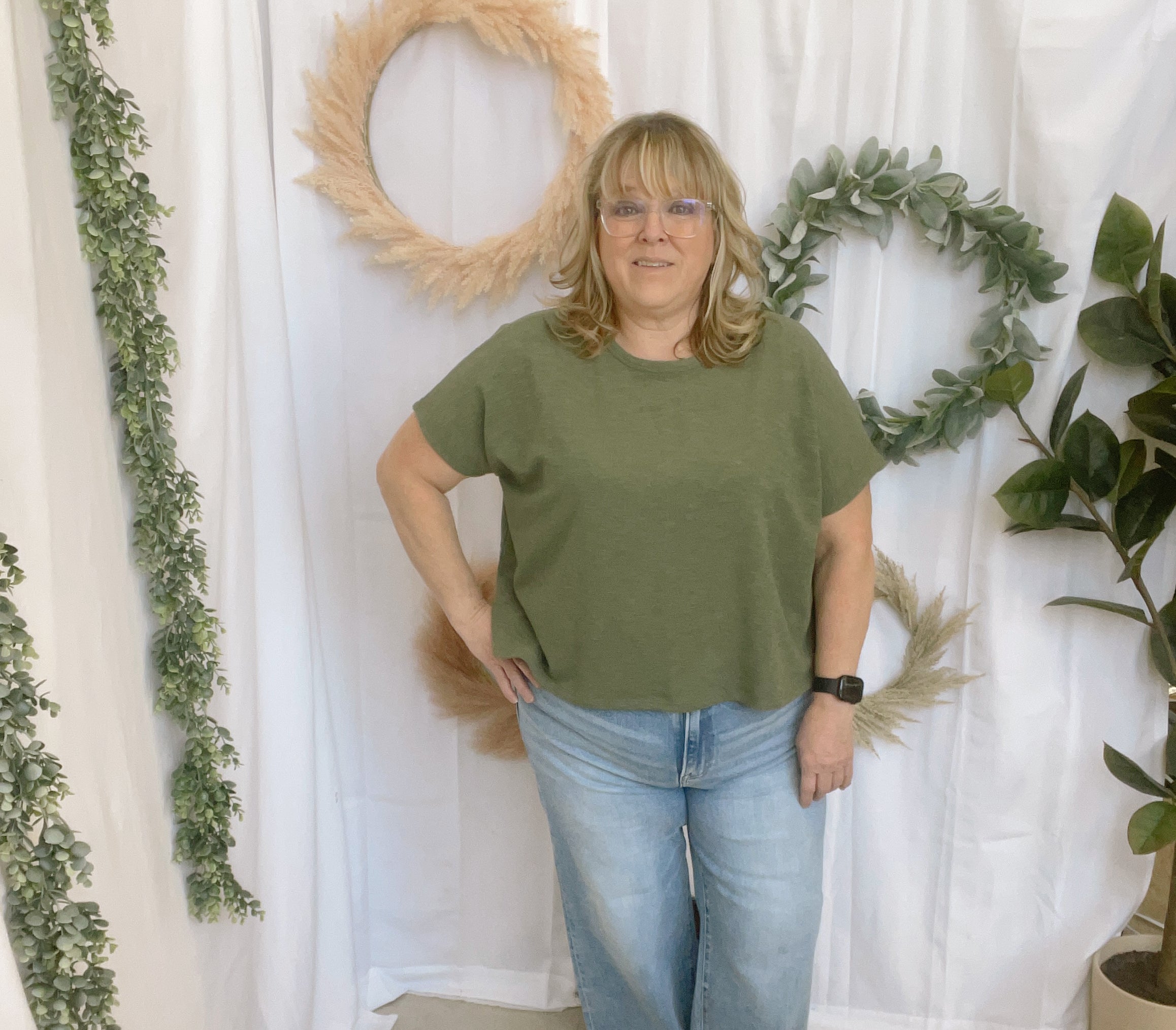 Julie Slub Oversized Tee-Short Sleeve Tops-Zenana-The Silo Boutique, Women's Fashion Boutique Located in Warren and Grand Forks North Dakota