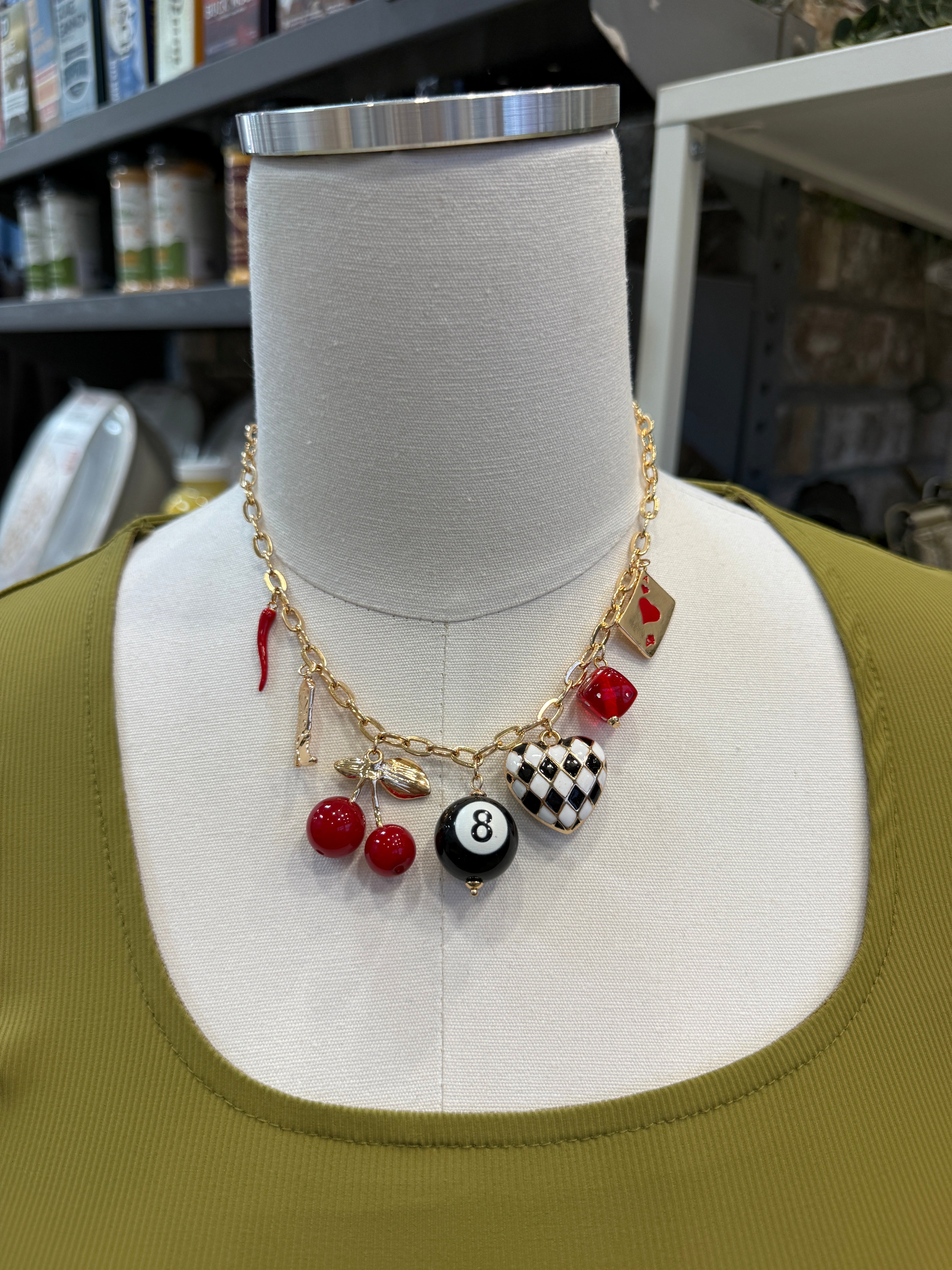 Retro Charm Necklace-Keychains-Sensibling Corp.-The Silo Boutique, Women's Fashion Boutique Located in Warren and Grand Forks North Dakota