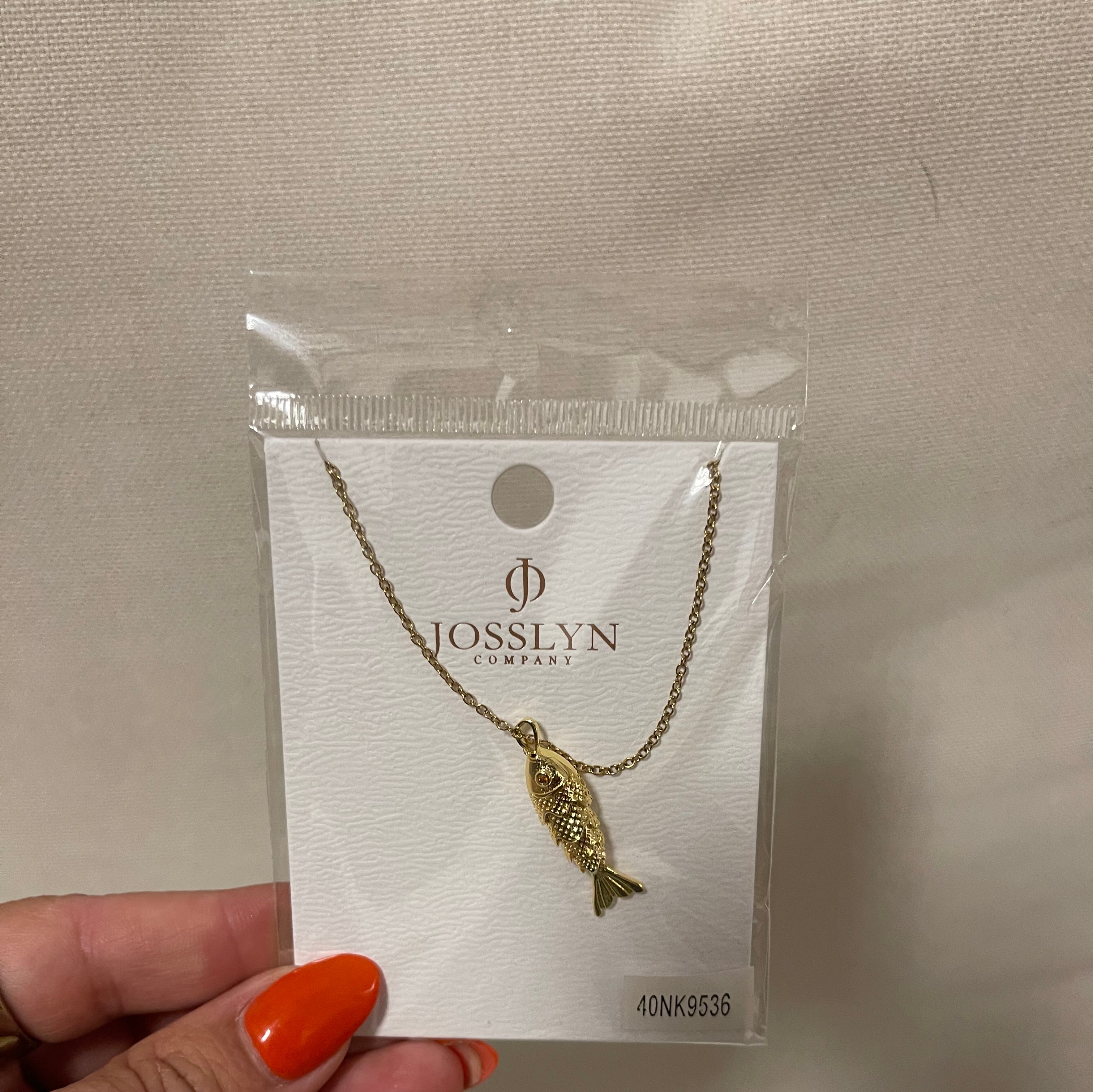 Joss Fish Necklace-Gold-Necklaces-joss-The Silo Boutique, Women's Fashion Boutique Located in Warren and Grand Forks North Dakota