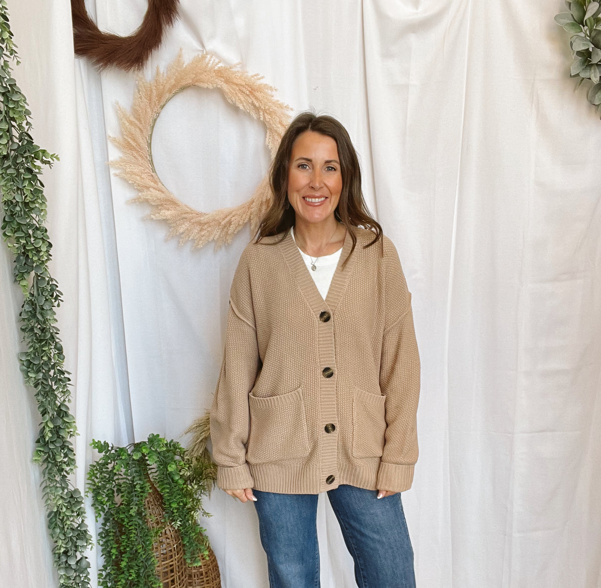 Callie Knit Cardigan-Taupe-Cardigans-hyfve-The Silo Boutique, Women's Fashion Boutique Located in Warren and Grand Forks North Dakota