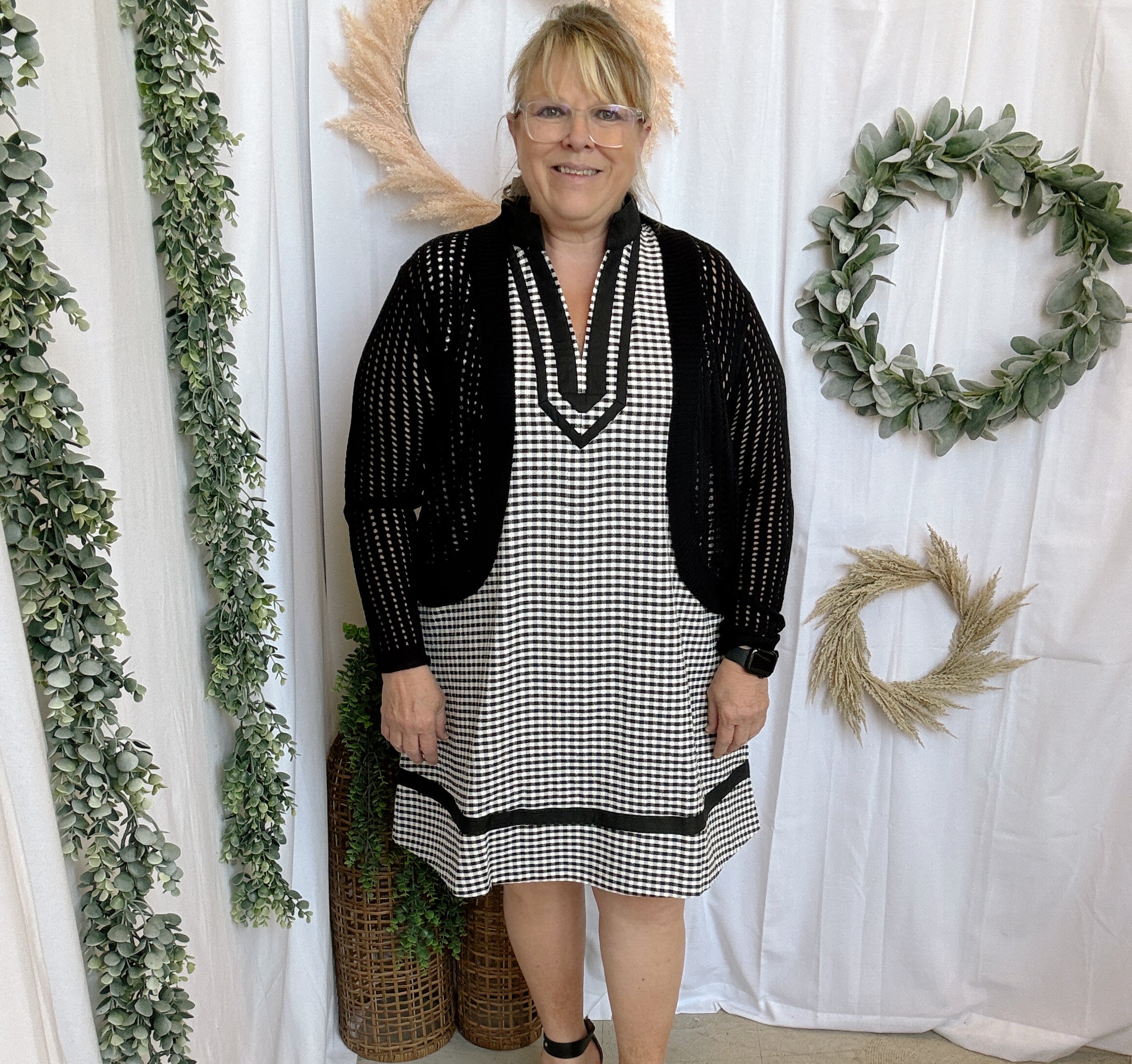 Kate Gingham Dress-Final Sale-Dresses-entro-The Silo Boutique, Women's Fashion Boutique Located in Warren and Grand Forks North Dakota