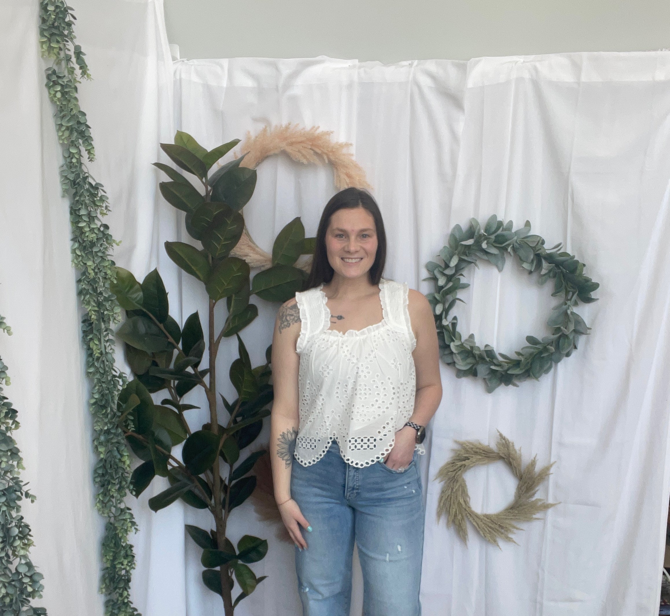 Skies Scalloped Eyelet Tank Top-Tank Tops-skies are blue-The Silo Boutique, Women's Fashion Boutique Located in Warren and Grand Forks North Dakota
