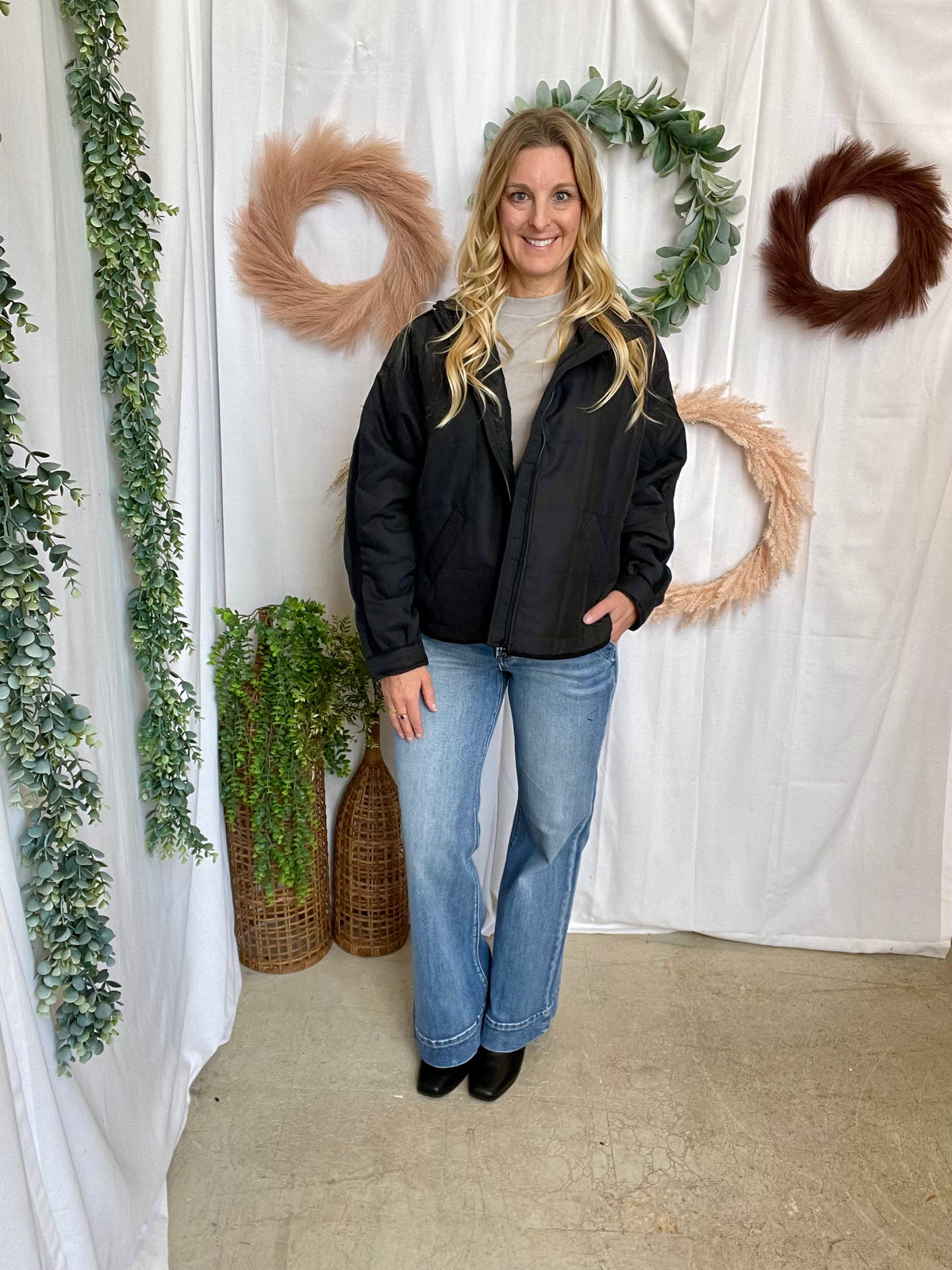 Feeling Free Quilted Jacket-Black-Coats & Jackets-hyfve-The Silo Boutique, Women's Fashion Boutique Located in Warren and Grand Forks North Dakota