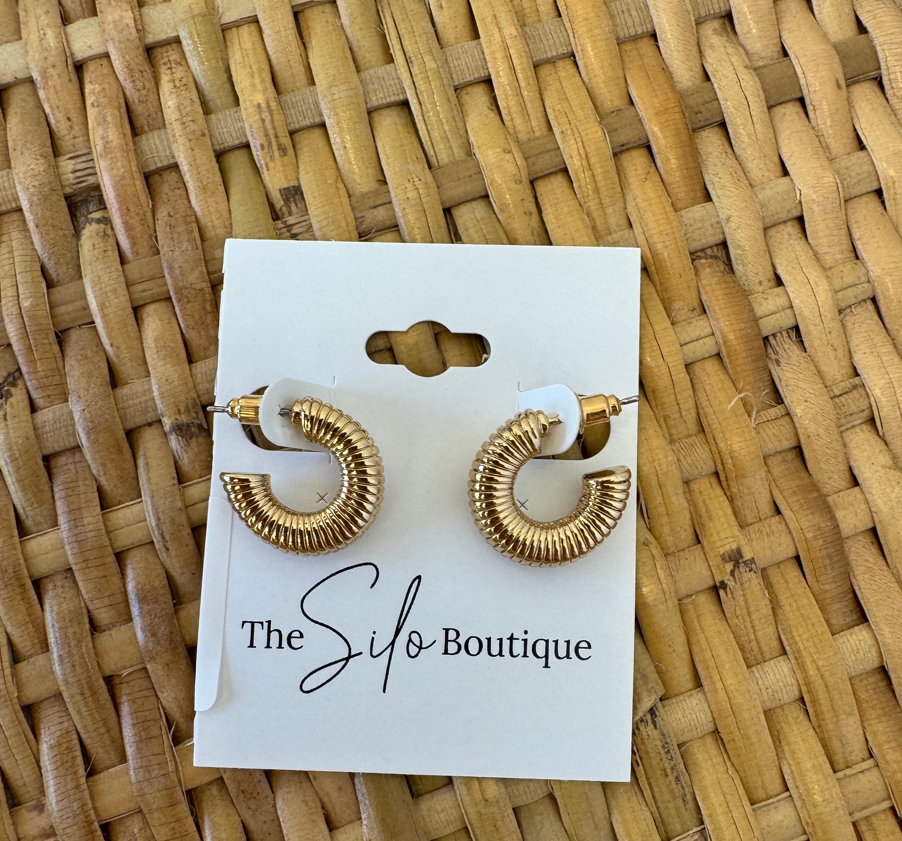 Mini Coil Hoop Earrings-earrings-Dallas Market-The Silo Boutique, Women's Fashion Boutique Located in Warren and Grand Forks North Dakota
