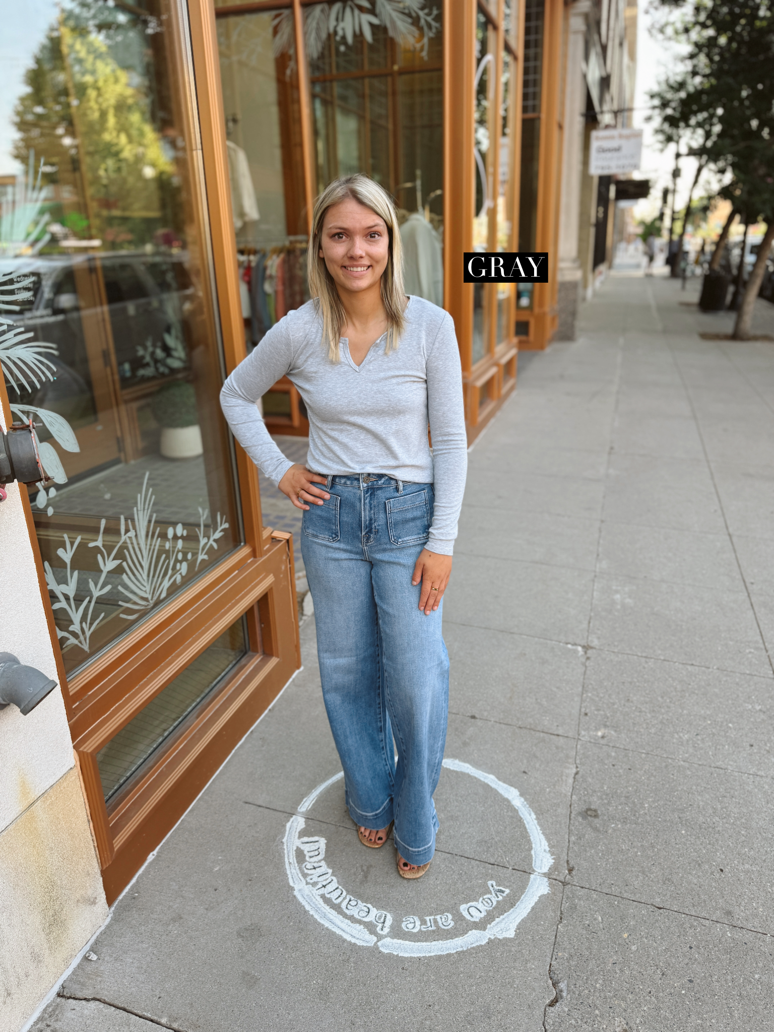 Cool Ultra Soft Notched Long Sleeve Top-Final sale-Long Sleeve Tops-be cool-The Silo Boutique, Women's Fashion Boutique Located in Warren and Grand Forks North Dakota