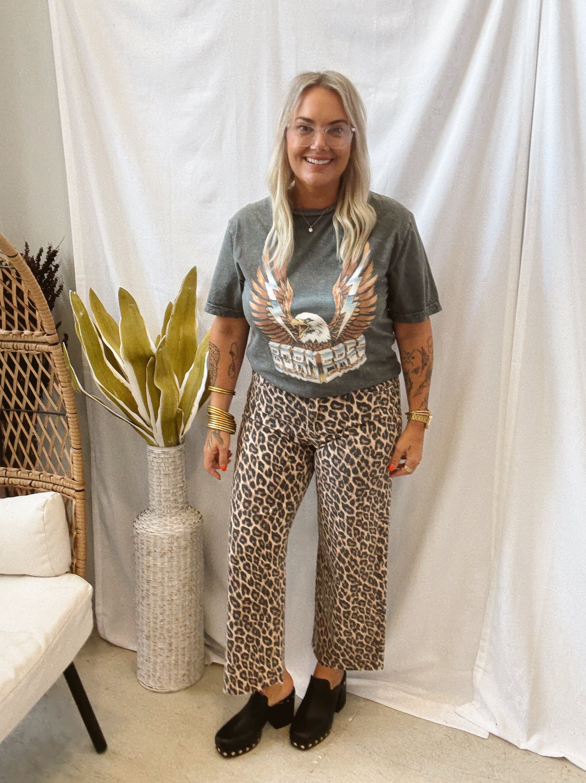 Born Free Graphic Tee-Graphic Tees-lotus-The Silo Boutique, Women's Fashion Boutique Located in Warren and Grand Forks North Dakota