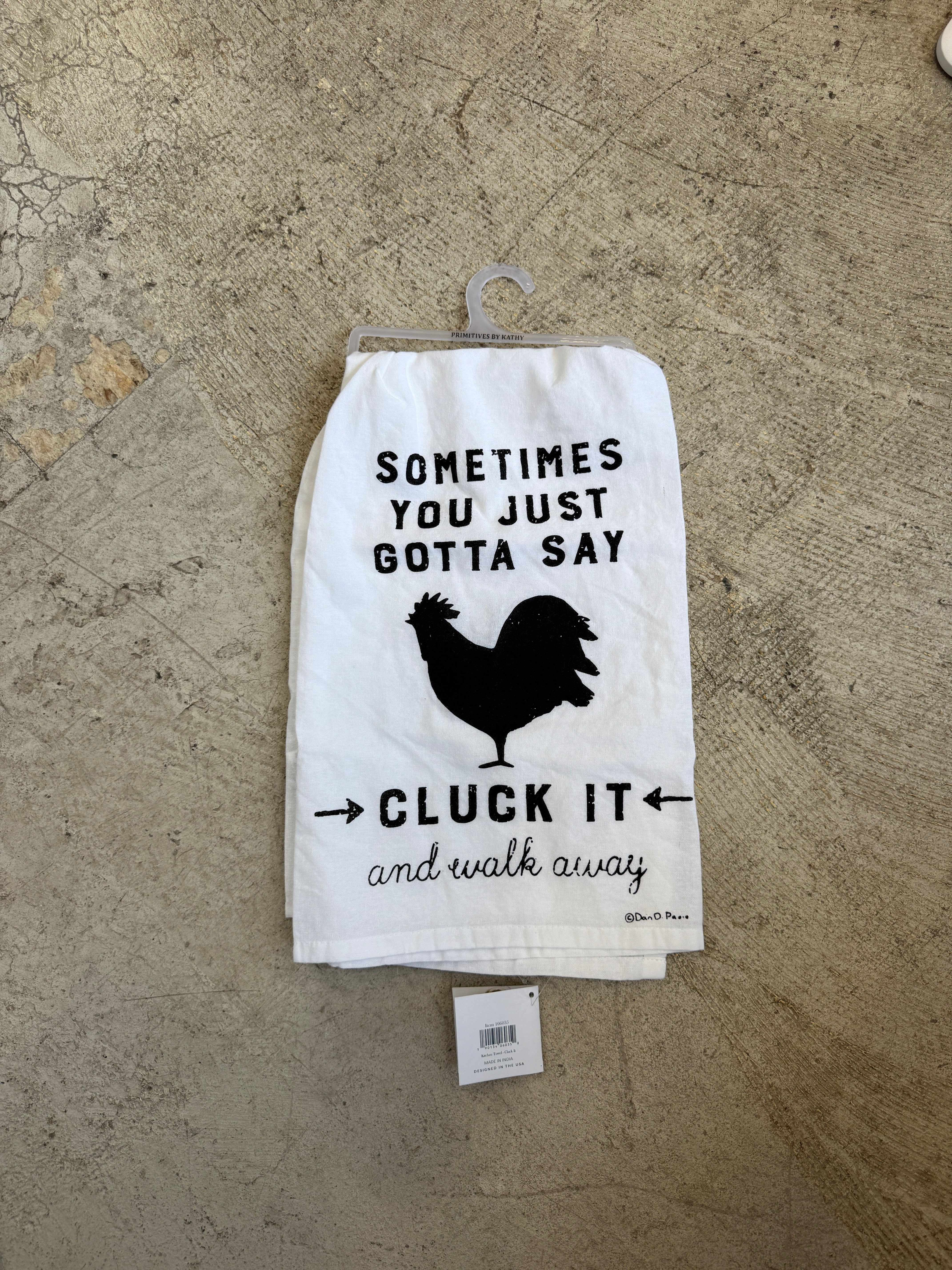 Cluck It Tea Towel-Tea Towels-primitives-The Silo Boutique, Women's Fashion Boutique Located in Warren and Grand Forks North Dakota