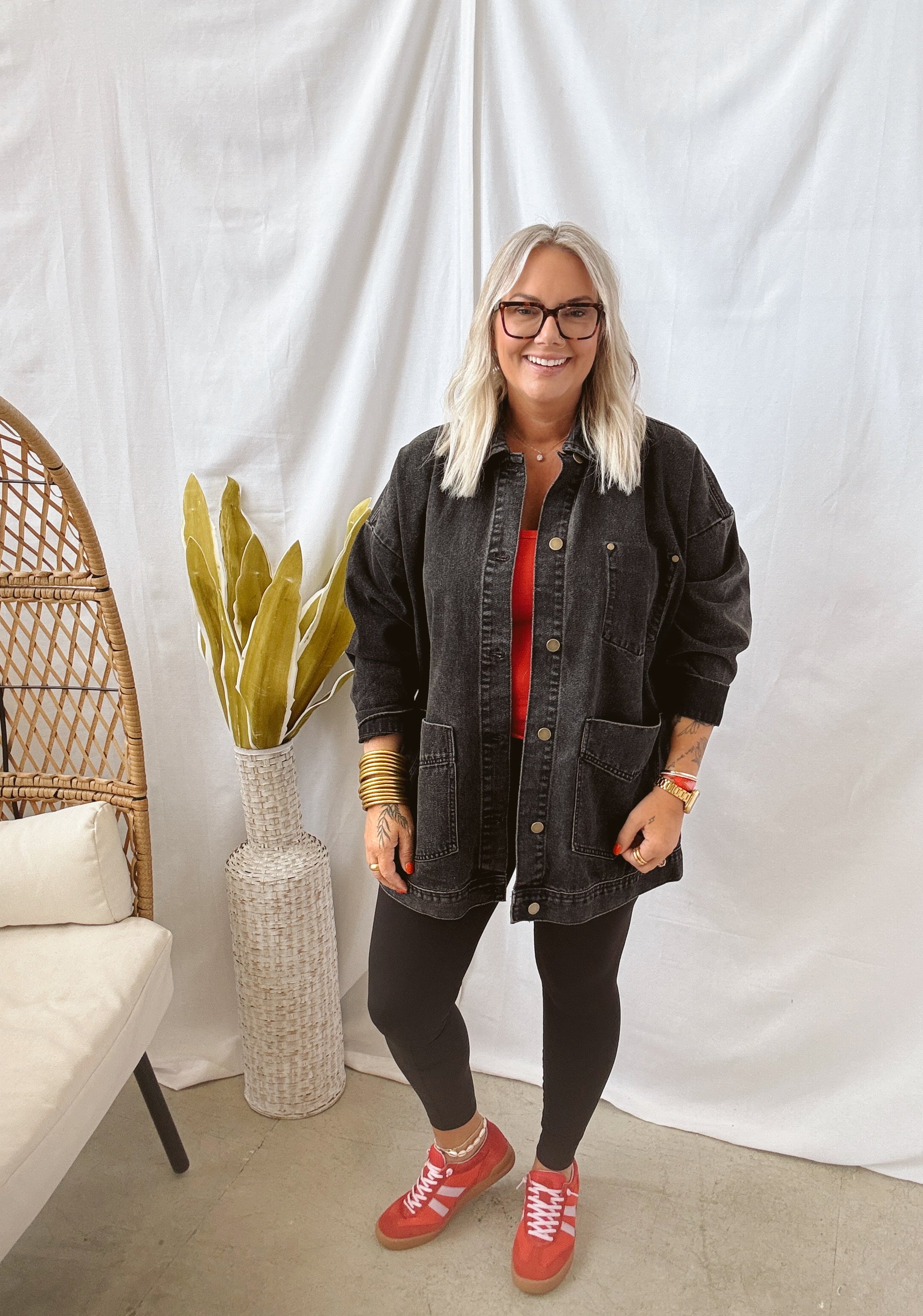 Black Denim Boxy Cut Jacket-Coats & Jackets-mono b-The Silo Boutique, Women's Fashion Boutique Located in Warren and Grand Forks North Dakota