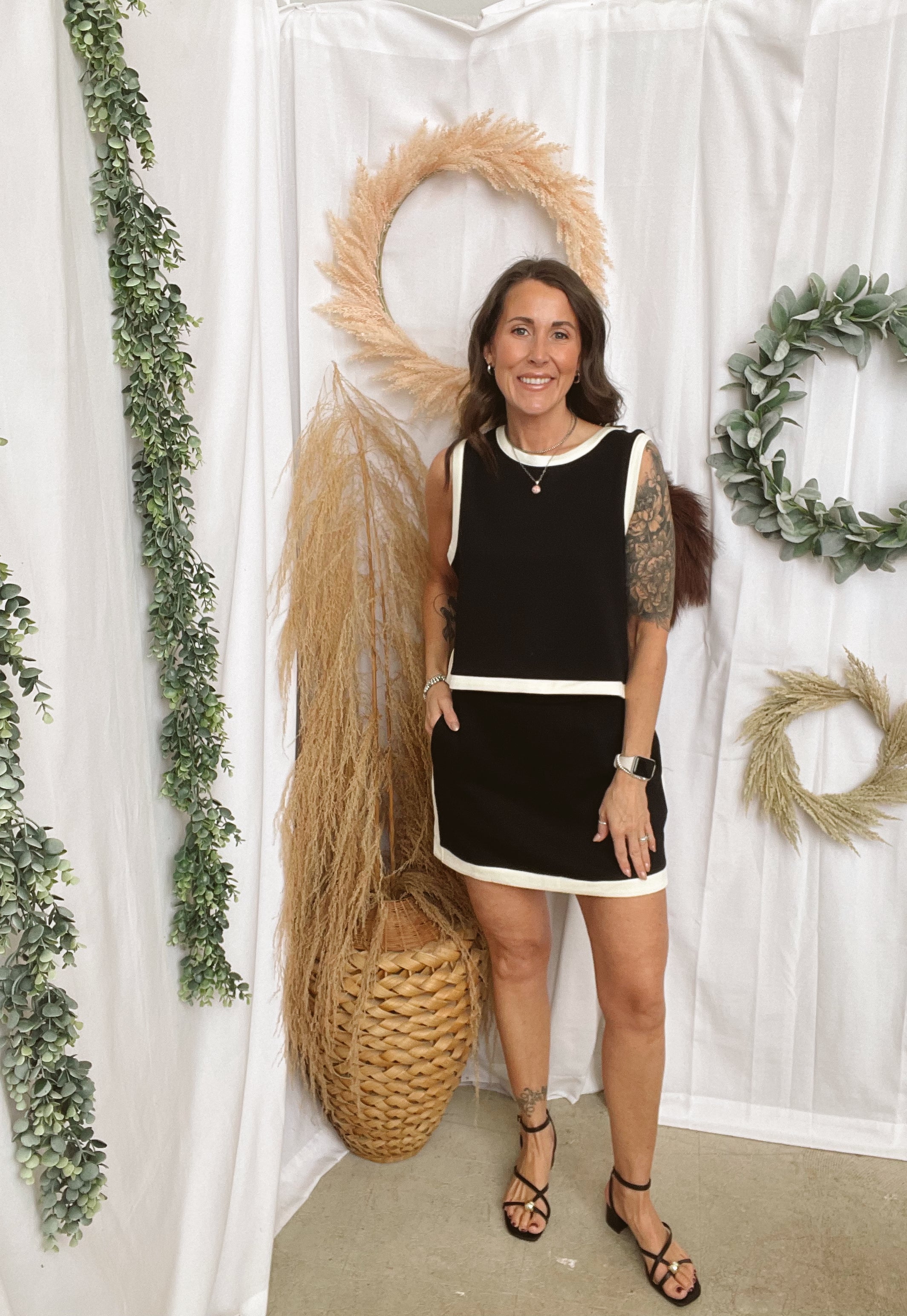Black So Soft Skirt and Tank Set-Outfit Sets-ENTRO-The Silo Boutique, Women's Fashion Boutique Located in Warren and Grand Forks North Dakota