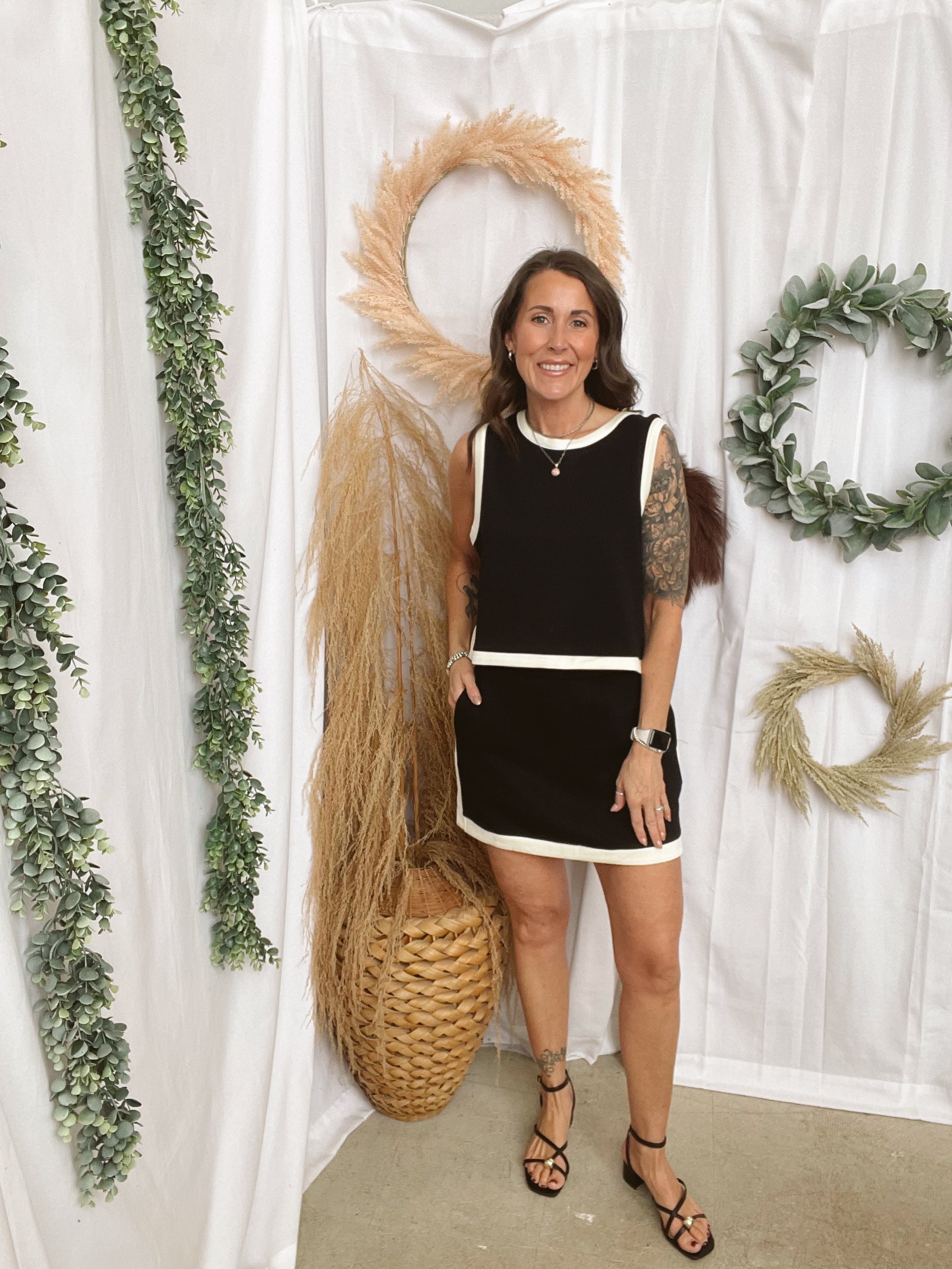 Black So Soft Skirt and Tank Set-Outfit Sets-ENTRO-The Silo Boutique, Women's Fashion Boutique Located in Warren and Grand Forks North Dakota