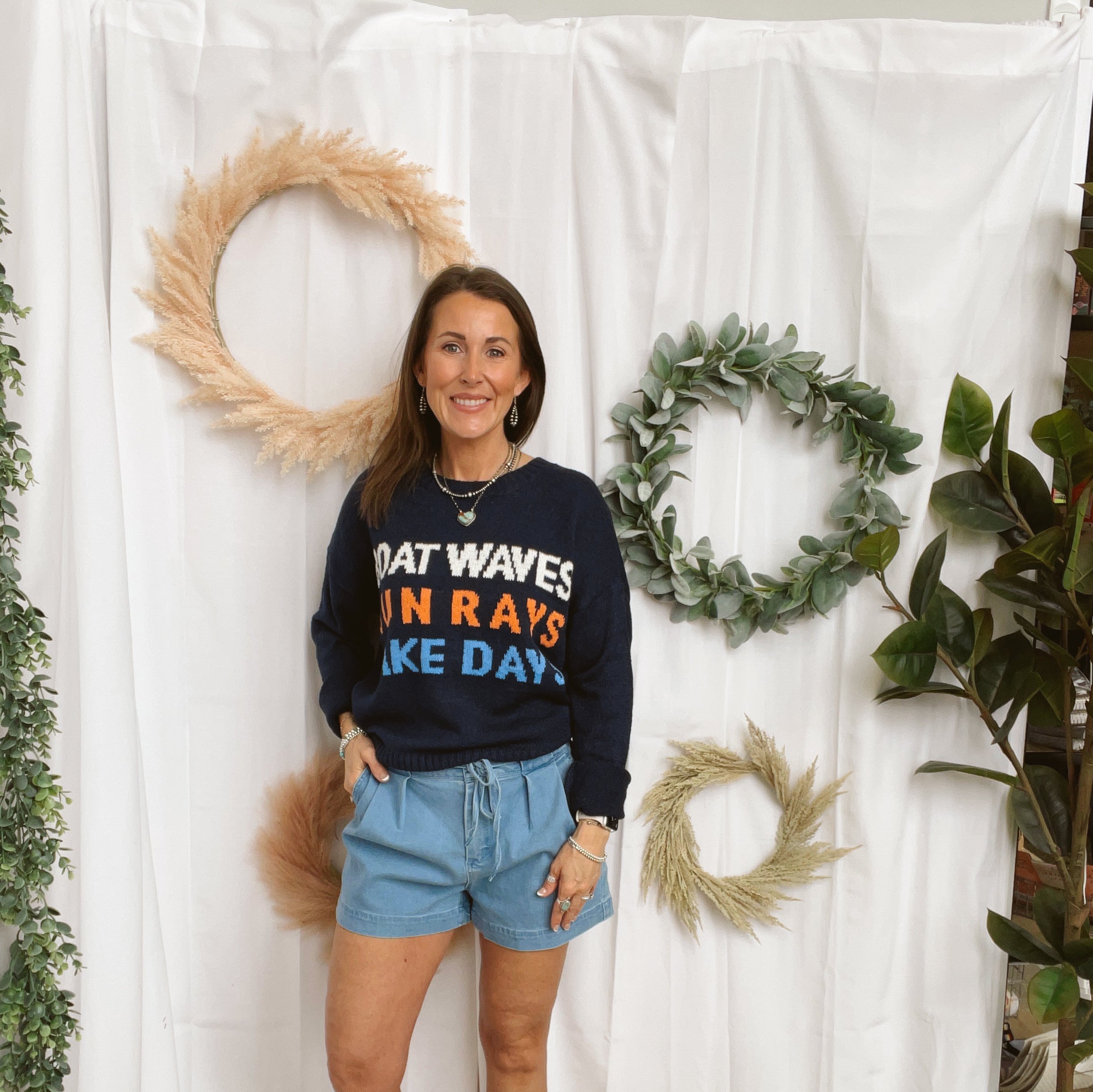 Lake Days Lightweight Sweater-Final Sale-Sweaters-panaache-The Silo Boutique, Women's Fashion Boutique Located in Warren and Grand Forks North Dakota