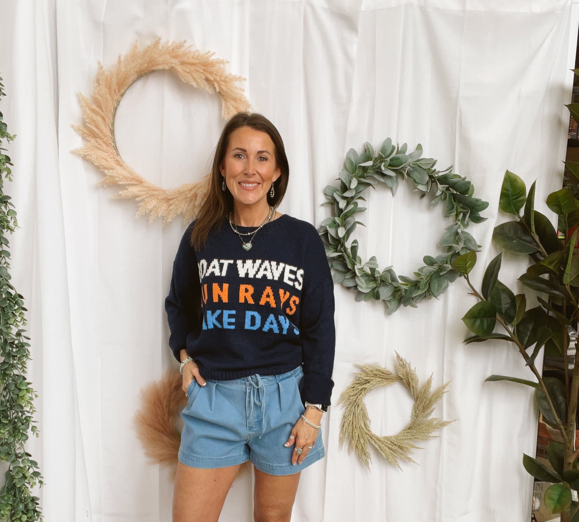 Lake Days Lightweight Sweater-Final Sale-Sweaters-panaache-The Silo Boutique, Women's Fashion Boutique Located in Warren and Grand Forks North Dakota