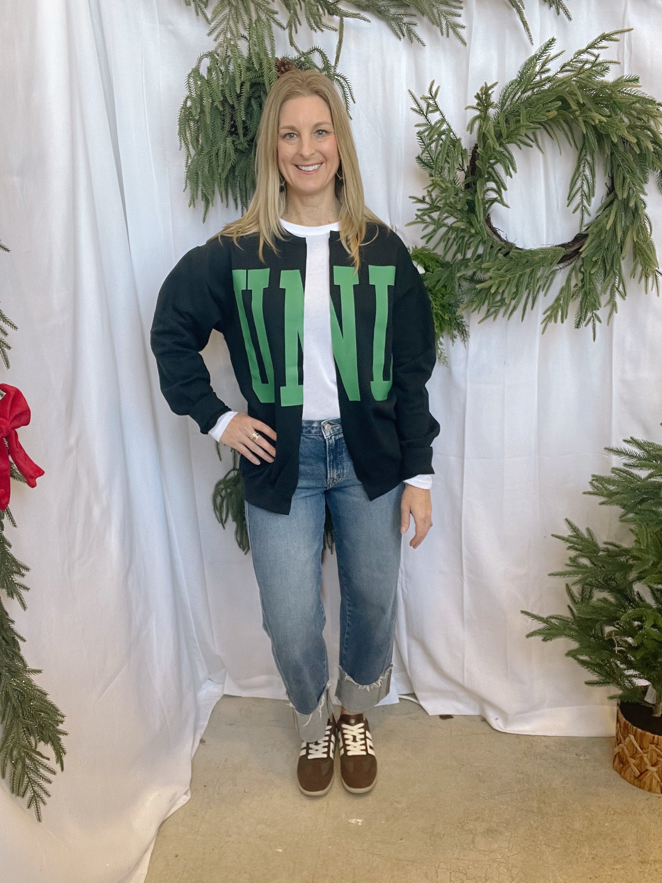 UND Sweatshirt Cardigan-Cardigans-blackframe-The Silo Boutique, Women's Fashion Boutique Located in Warren and Grand Forks North Dakota