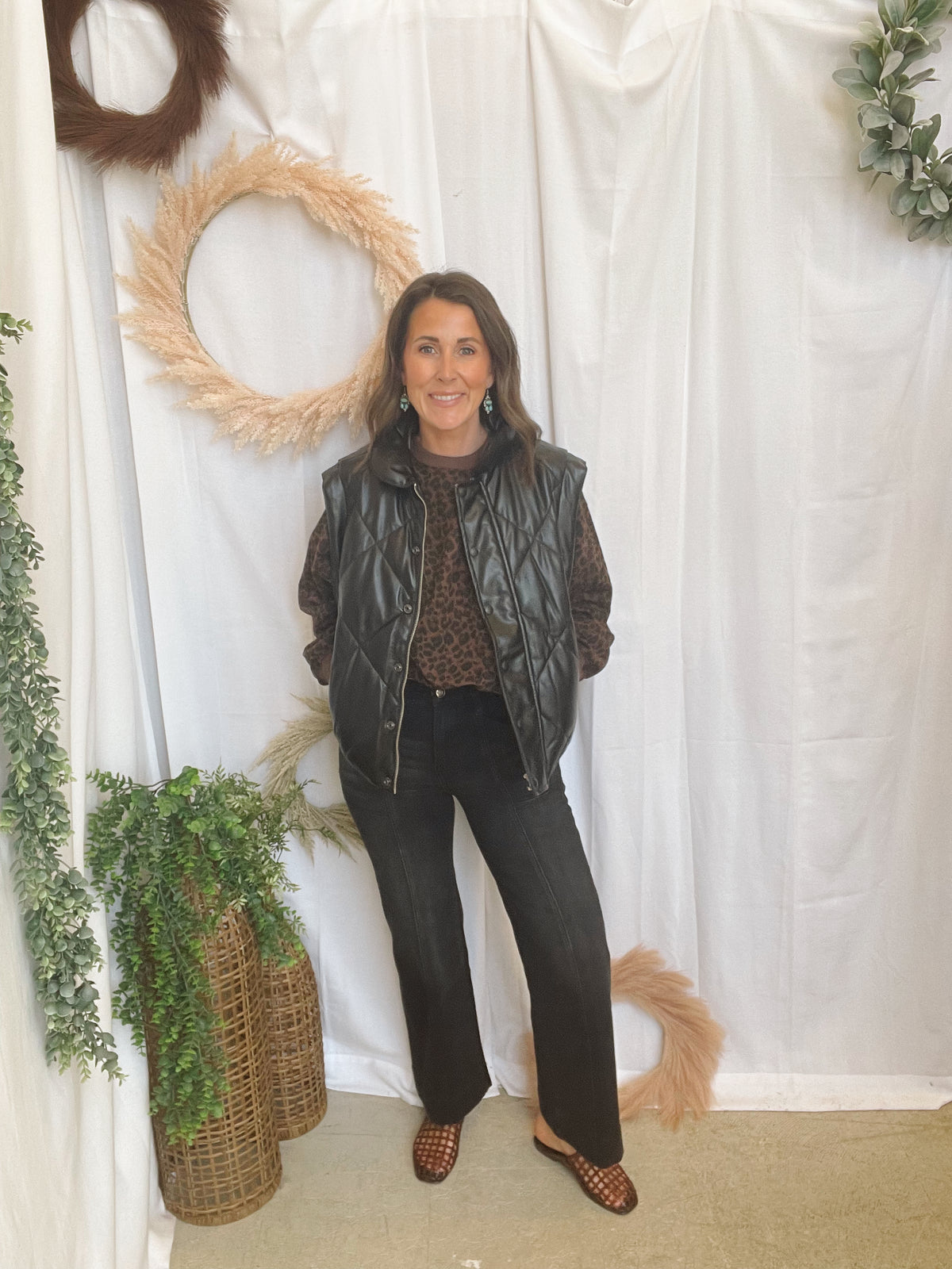 Elan Quilted Vest-Black-Coats & Jackets-elan-The Silo Boutique, Women's Fashion Boutique Located in Warren and Grand Forks North Dakota