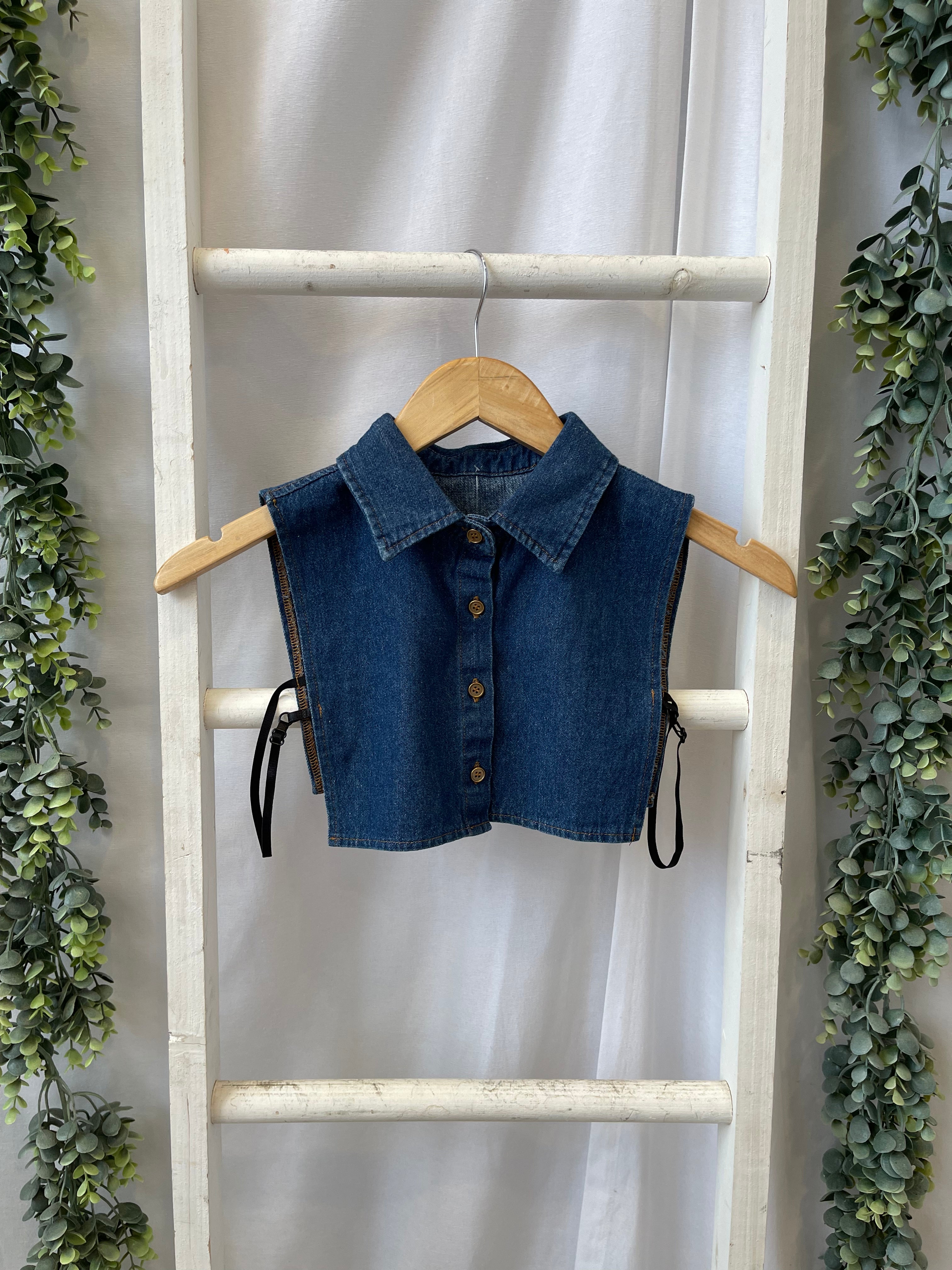 Corporate Collar-All Denim-Short Sleeve Tops-Summer Tees-The Silo Boutique, Women's Fashion Boutique Located in Warren and Grand Forks North Dakota