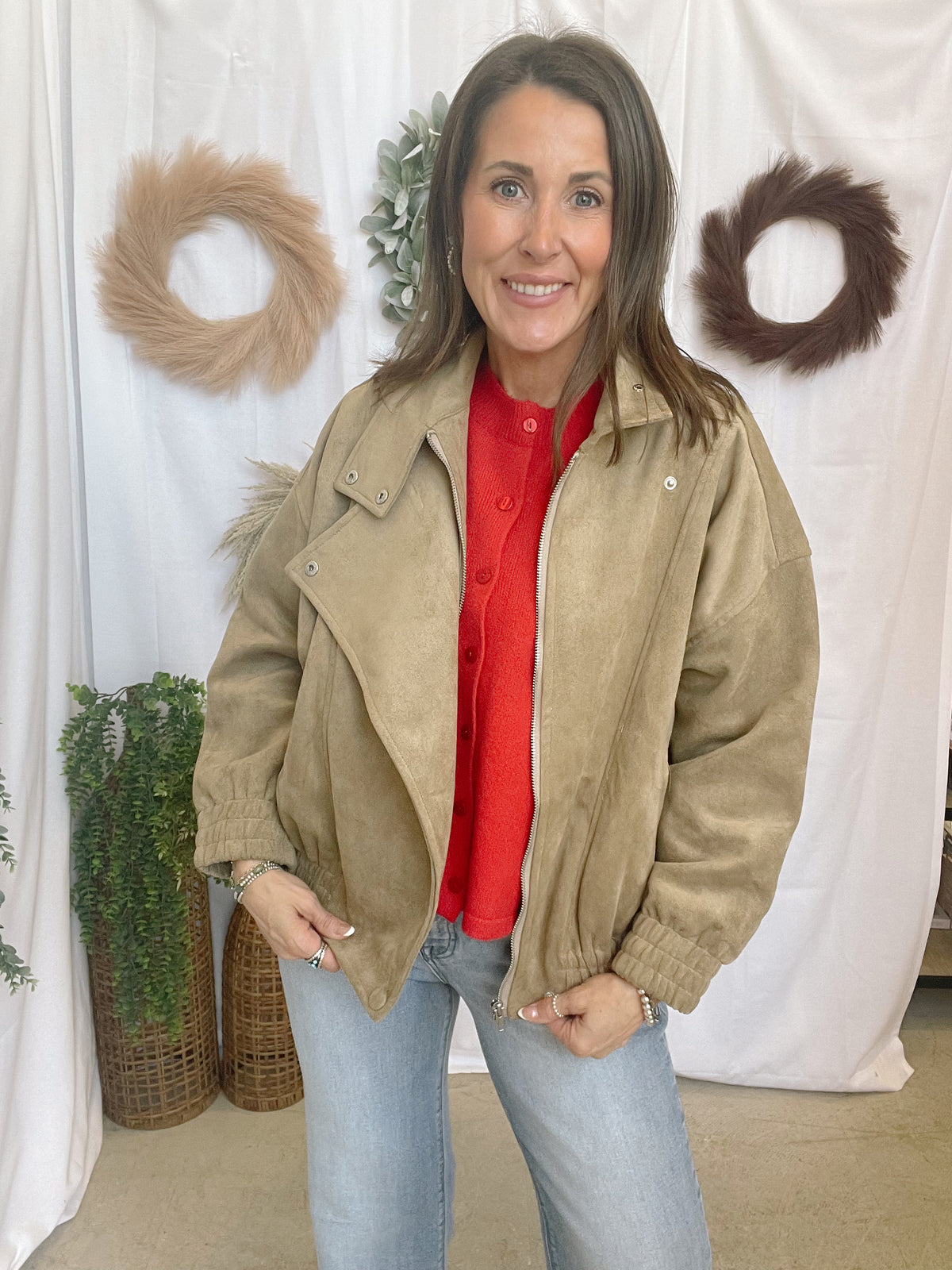 Cameo Suede Jacket-Camel-Coats & Jackets-lelis-The Silo Boutique, Women's Fashion Boutique Located in Warren and Grand Forks North Dakota