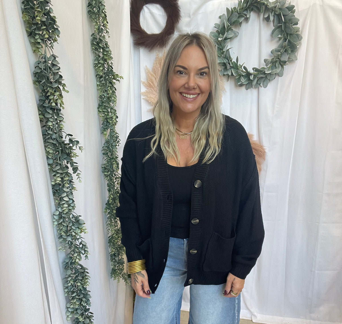Callie Knit Cardigan-Black-Cardigans-hyfve-The Silo Boutique, Women's Fashion Boutique Located in Warren and Grand Forks North Dakota