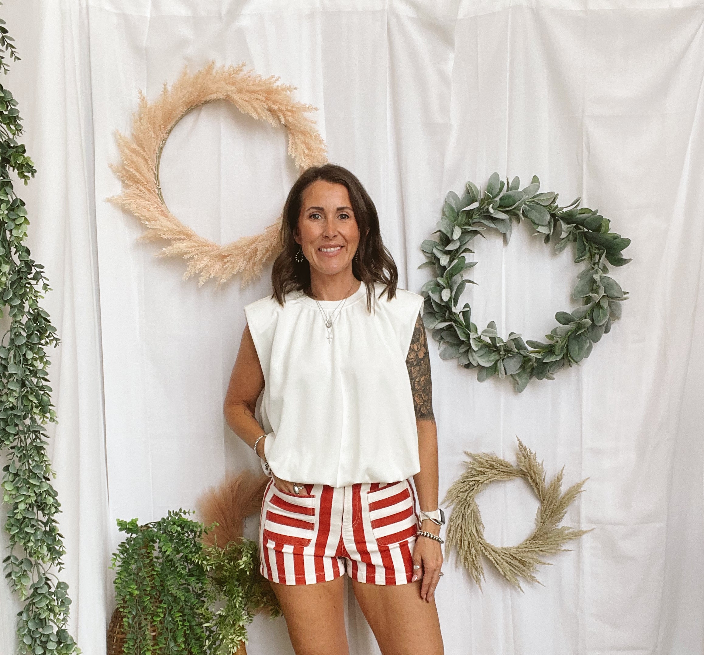Kristy Cap Sleeve Tank Top-White-Tank Tops-entro-The Silo Boutique, Women's Fashion Boutique Located in Warren and Grand Forks North Dakota