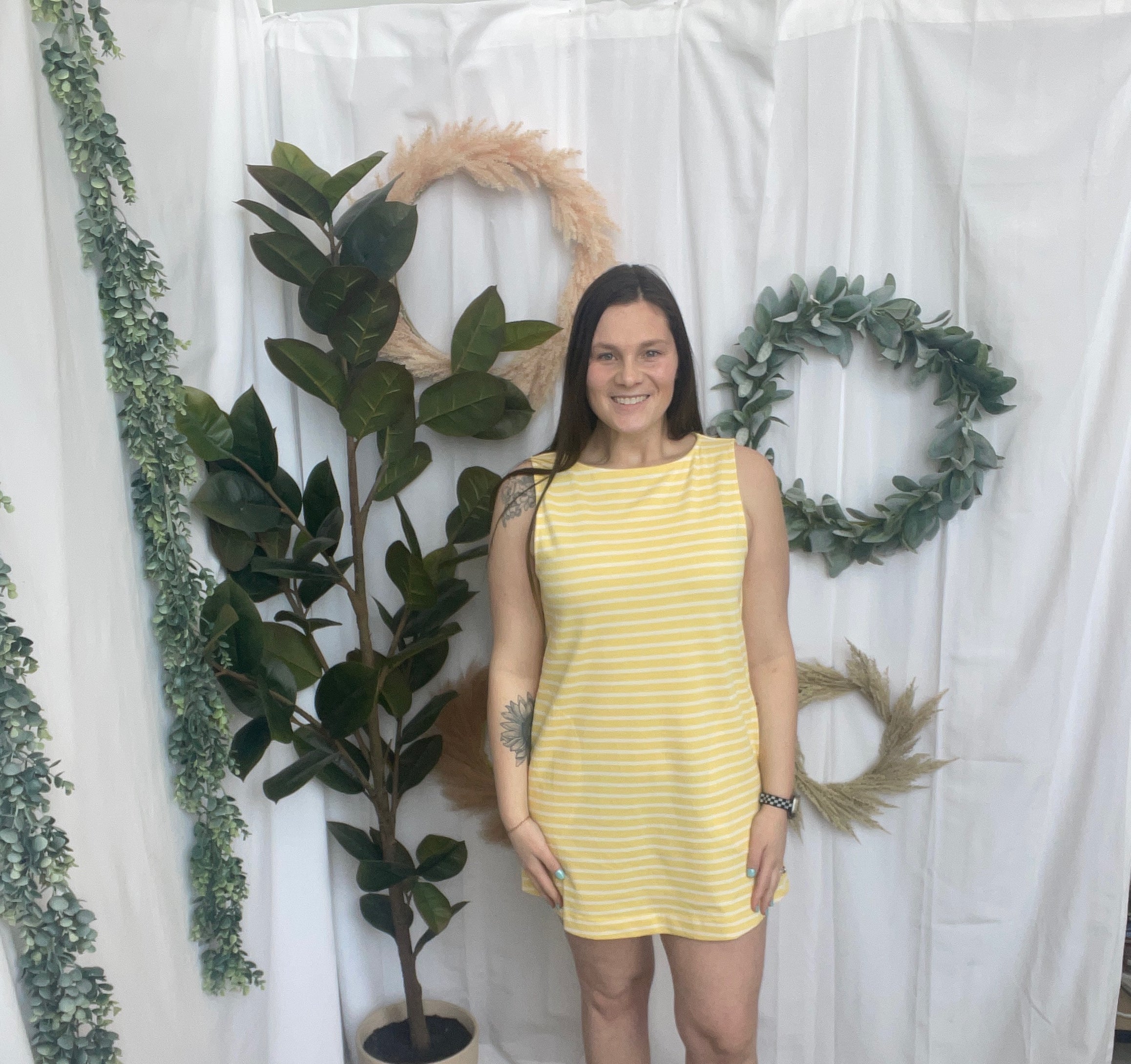 Archie Stripe Dress-Yellow-Final sale-The Silo Boutique-The Silo Boutique, Women's Fashion Boutique Located in Warren and Grand Forks North Dakota