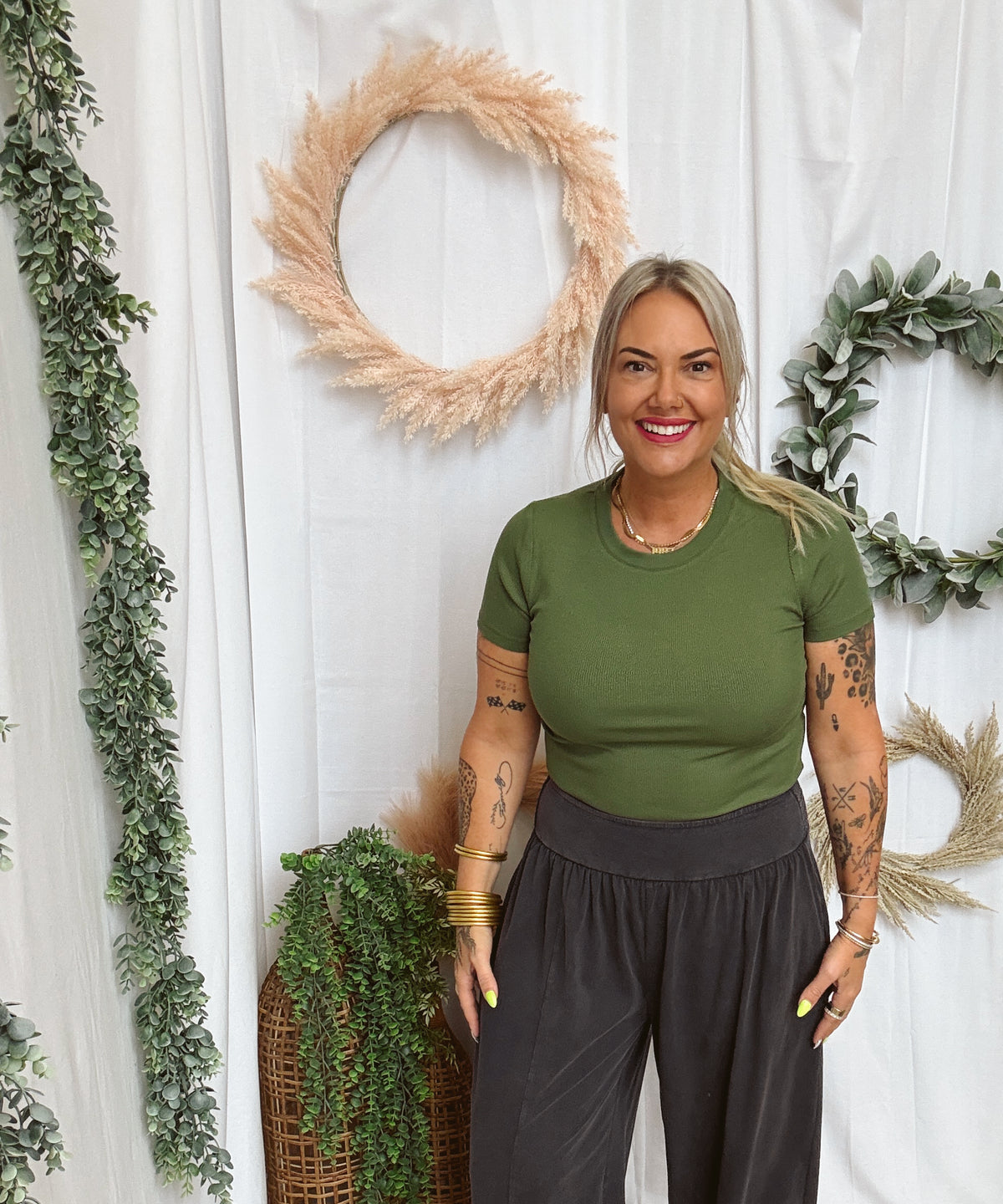Easy Mineral Washed Pants-Ash Black-Pants-eesome-The Silo Boutique, Women's Fashion Boutique Located in Warren and Grand Forks North Dakota