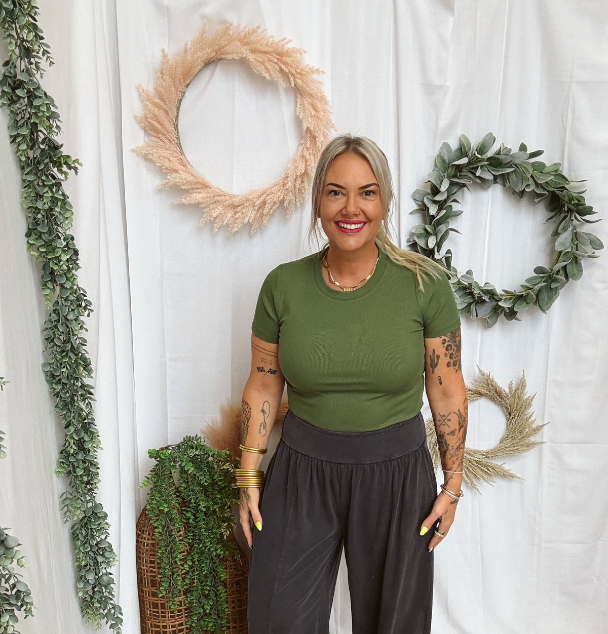 Easy Mineral Washed Pants-Ash Black-Pants-eesome-The Silo Boutique, Women's Fashion Boutique Located in Warren and Grand Forks North Dakota