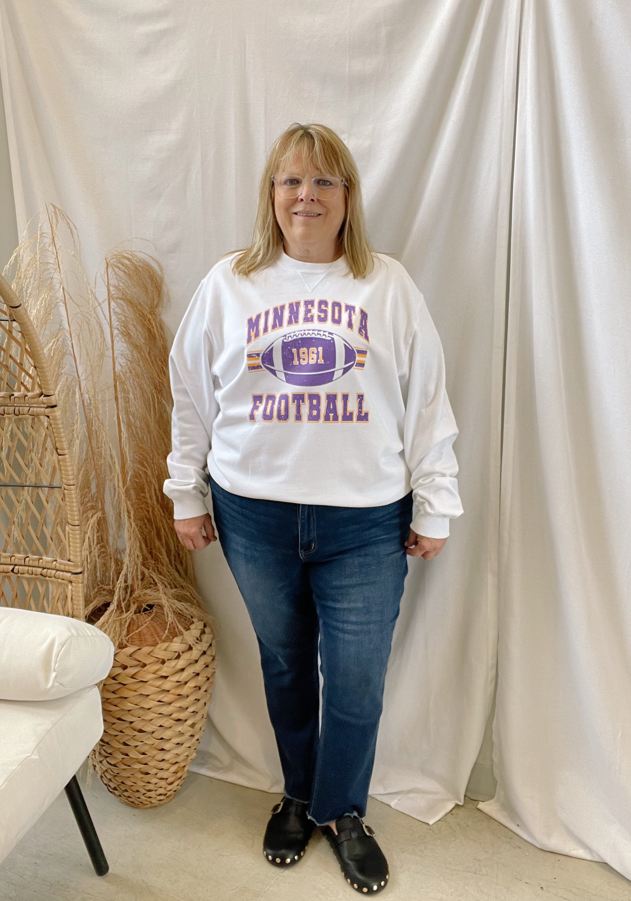 MN Viking 1961 Sweatshirt-Sweatshirts-218-The Silo Boutique, Women's Fashion Boutique Located in Warren and Grand Forks North Dakota