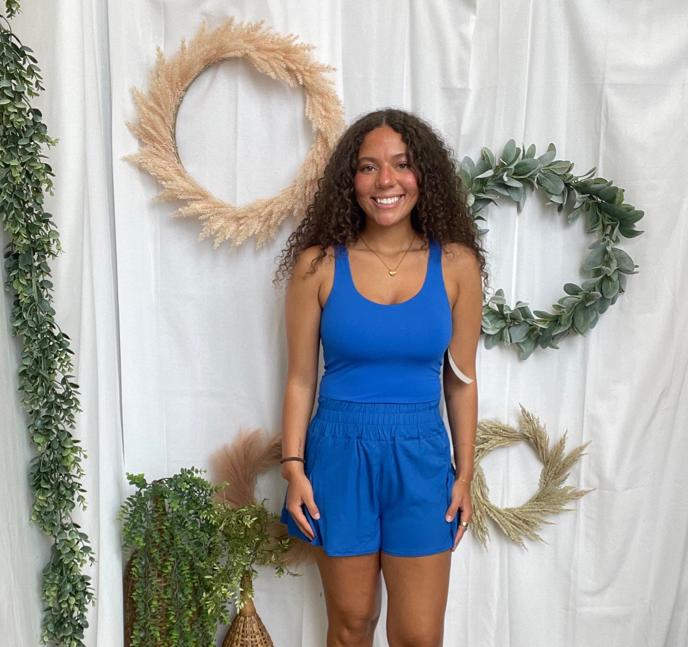 Flounce and Flow Romper-Royal-Final Sale-Jumpsuits & Rompers-mono b-The Silo Boutique, Women's Fashion Boutique Located in Warren and Grand Forks North Dakota